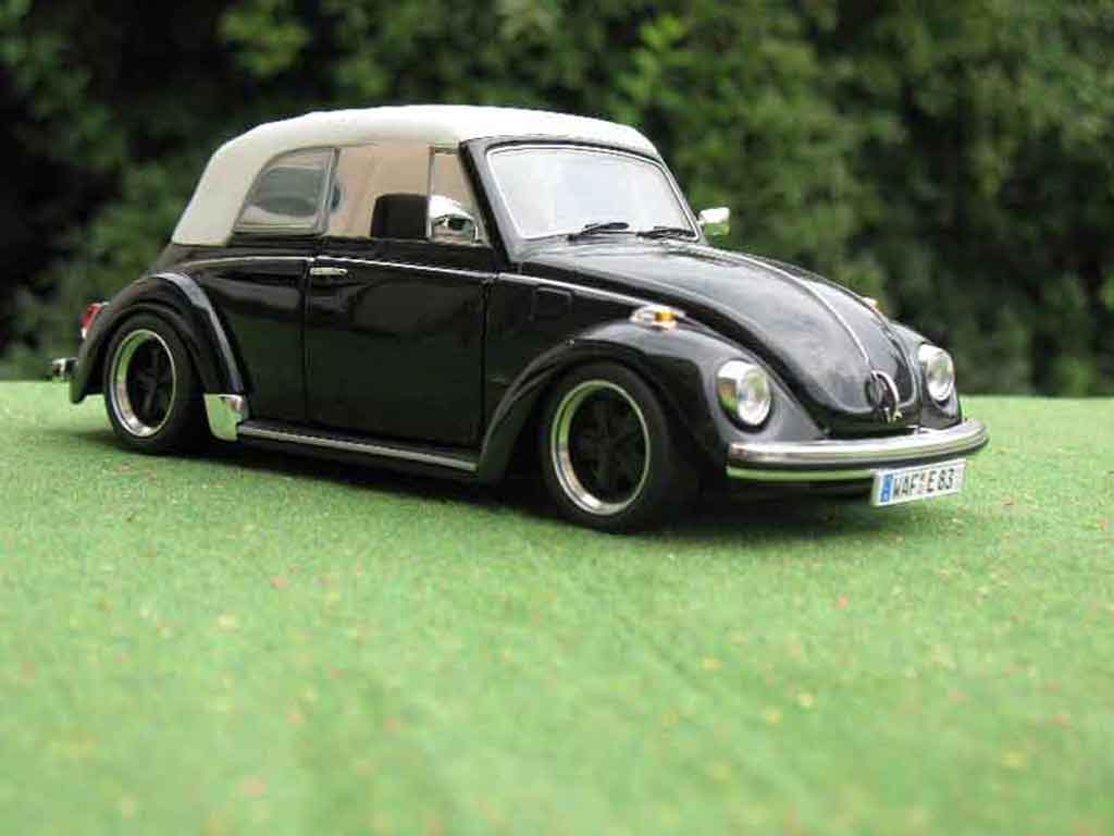 Volkswagen Kafer 1/18 Solido Coccinelle Cabriolet black jantes fuchs diecast model cars