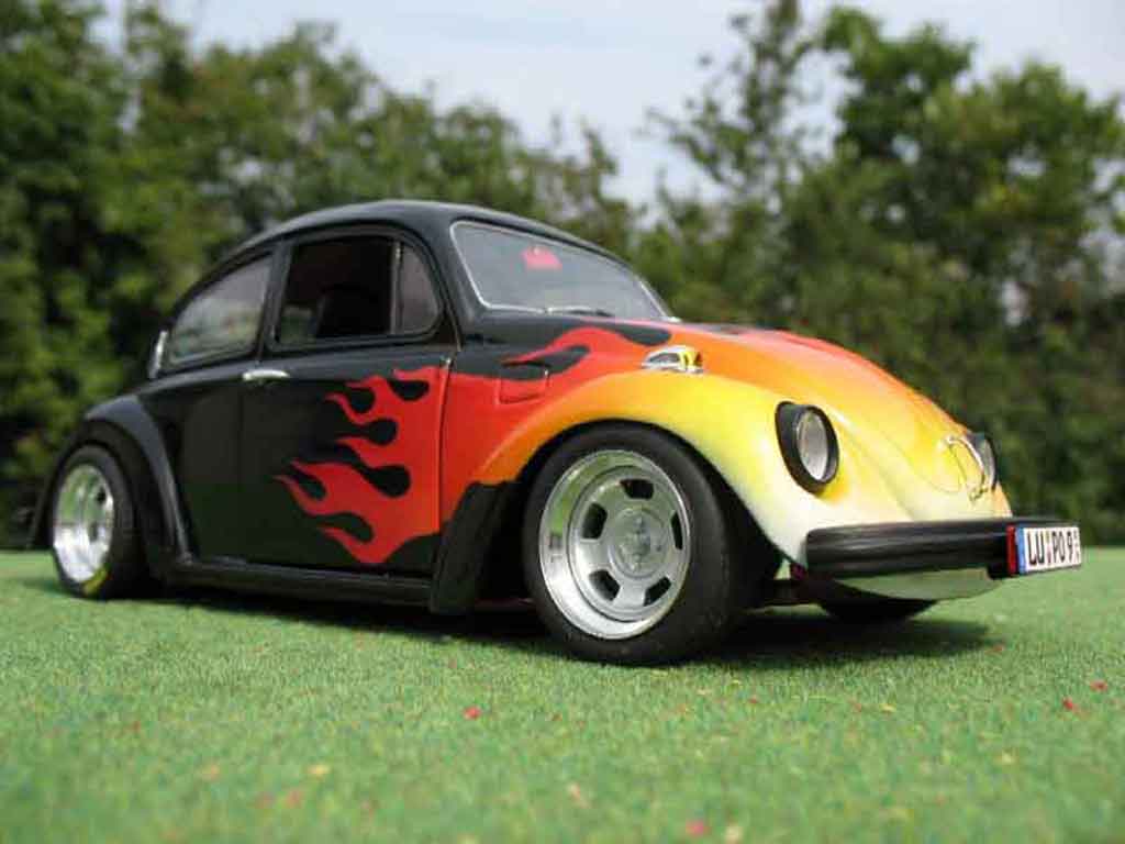 Volkswagen Kafer 1/18 Solido coxinelle noir flaming us diecast model cars