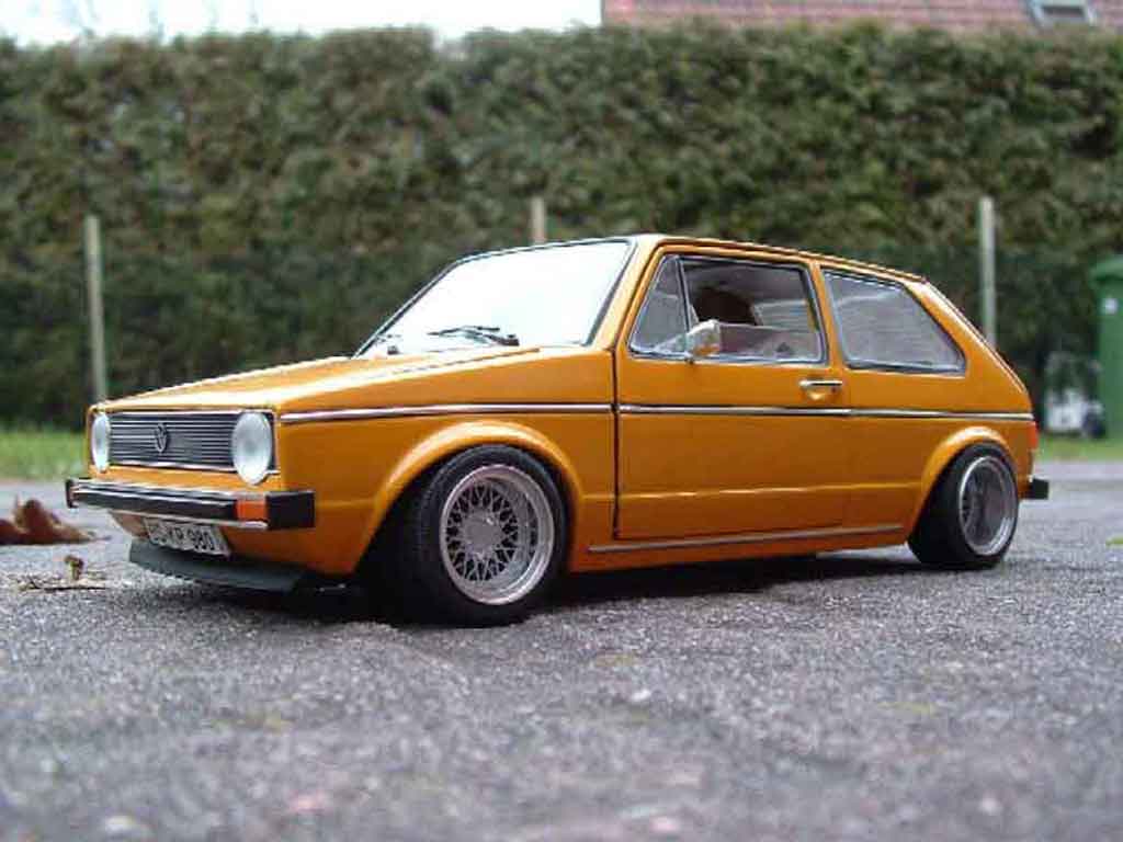 Volkswagen Golf 1 GTI 1/18 Solido jantes BBS 1 GTI tuning orange diecast model cars