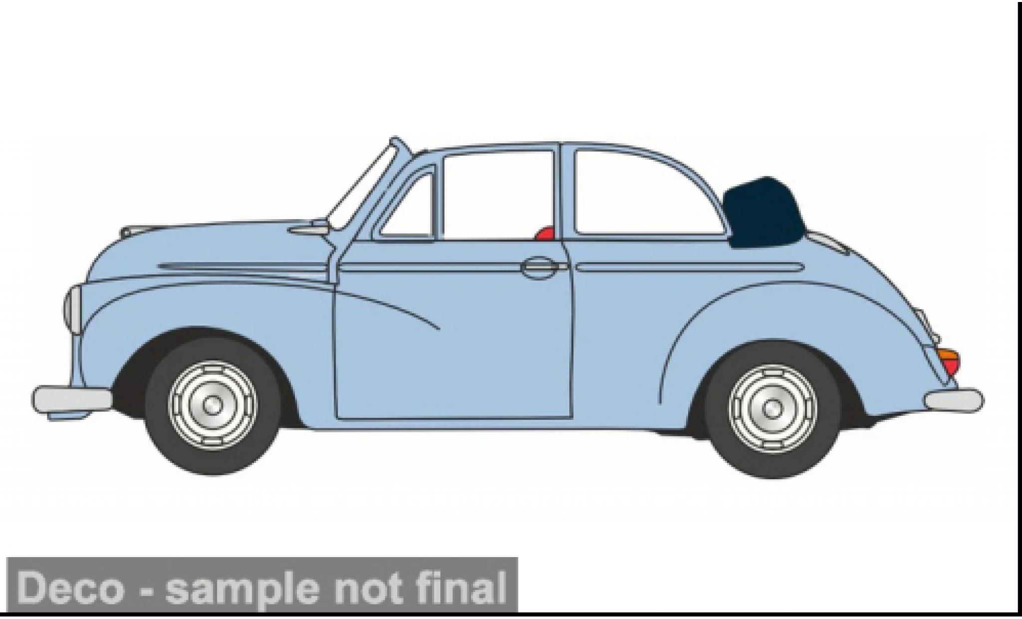 Morris Minor 1/76 Oxford Soft Top blue/white 1:76 diecast model cars