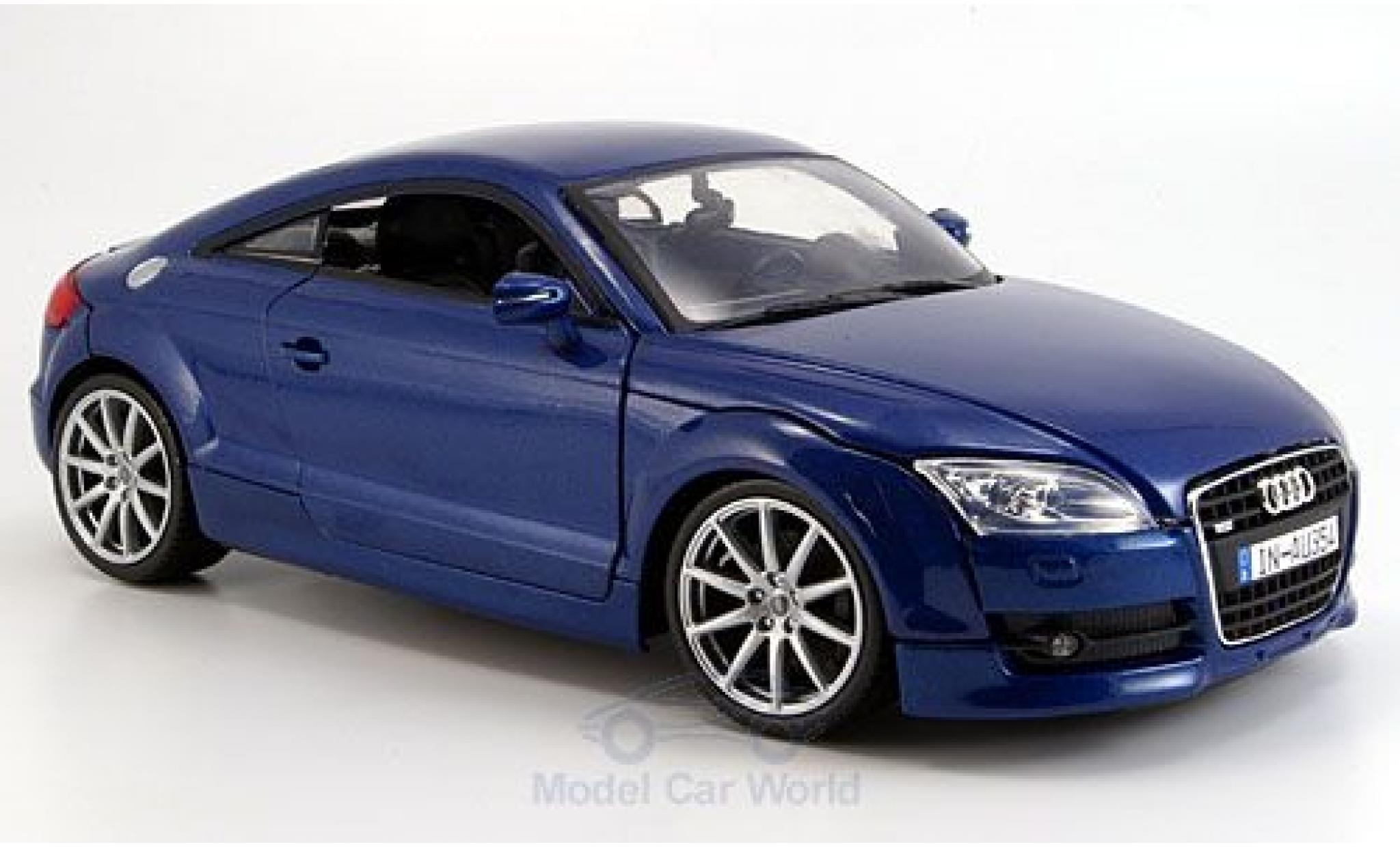 Audi TT 1/18 Motormax Coupe blue 2007 diecast model cars