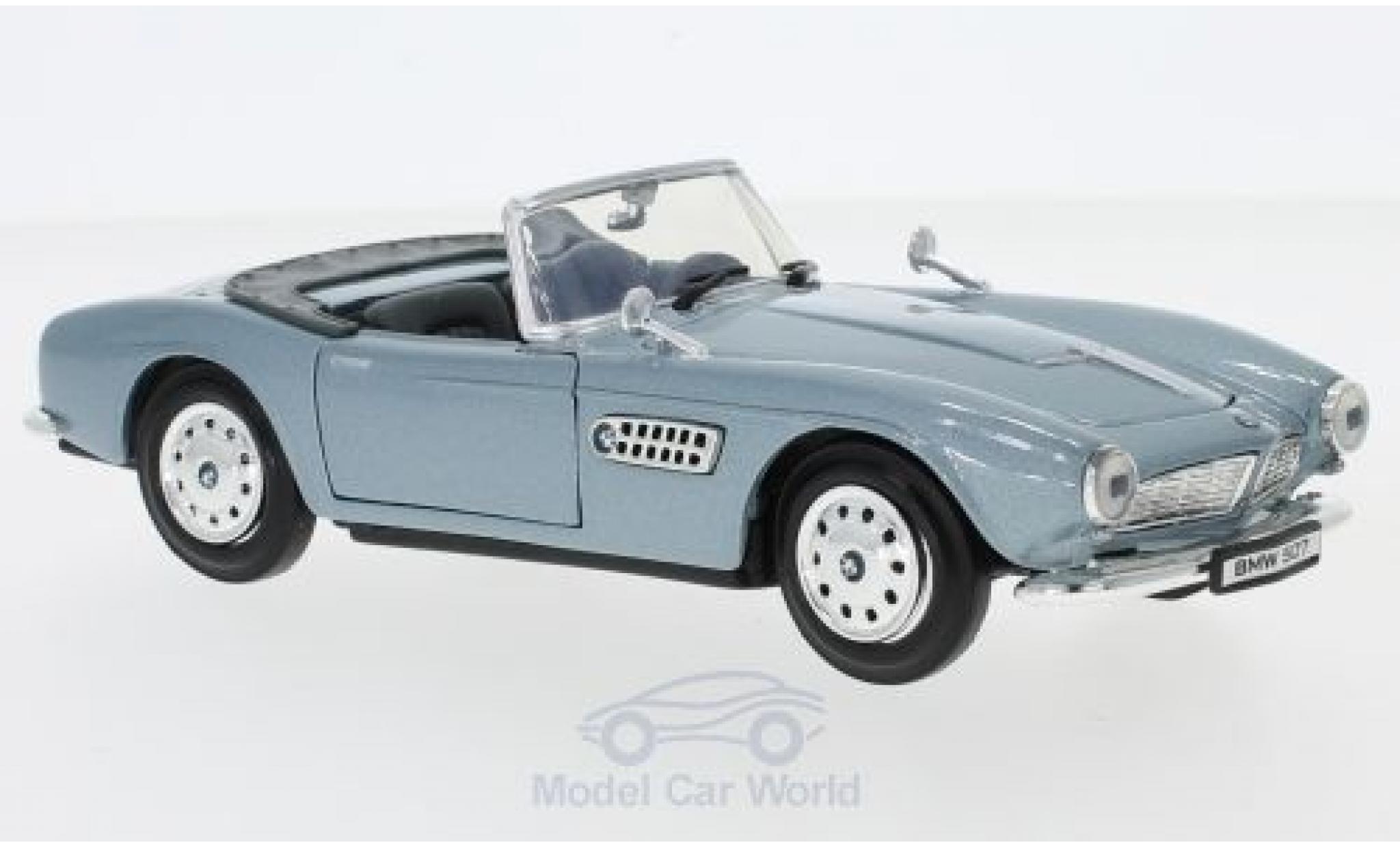 Bmw 507 1/24 Motormax metallic blue diecast model cars