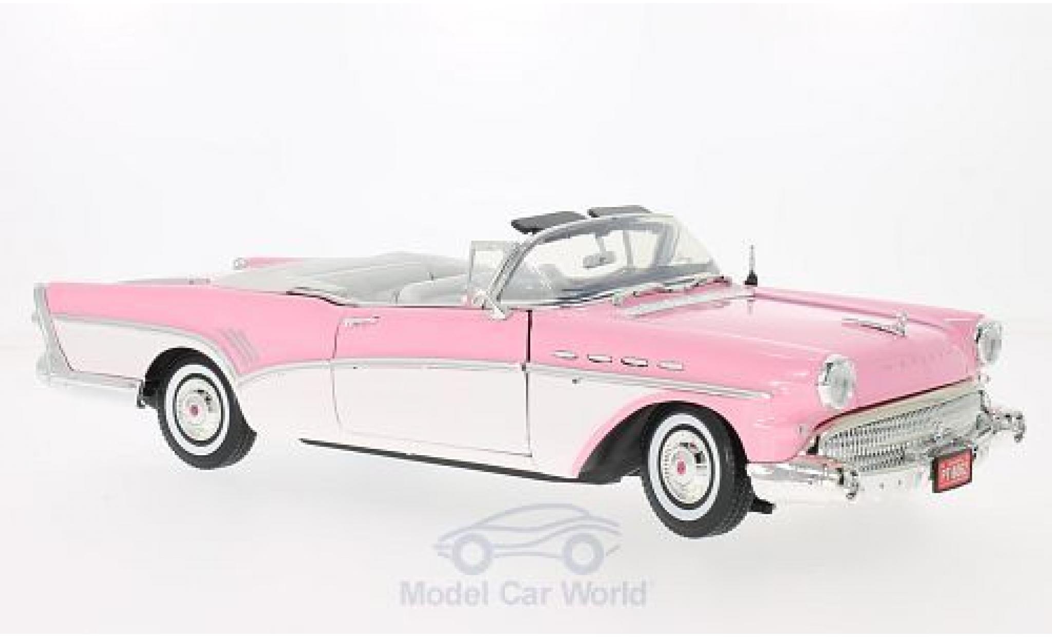 Buick Roadmaster 1/18 Motormax Convertible pink/white 1957 diecast model cars