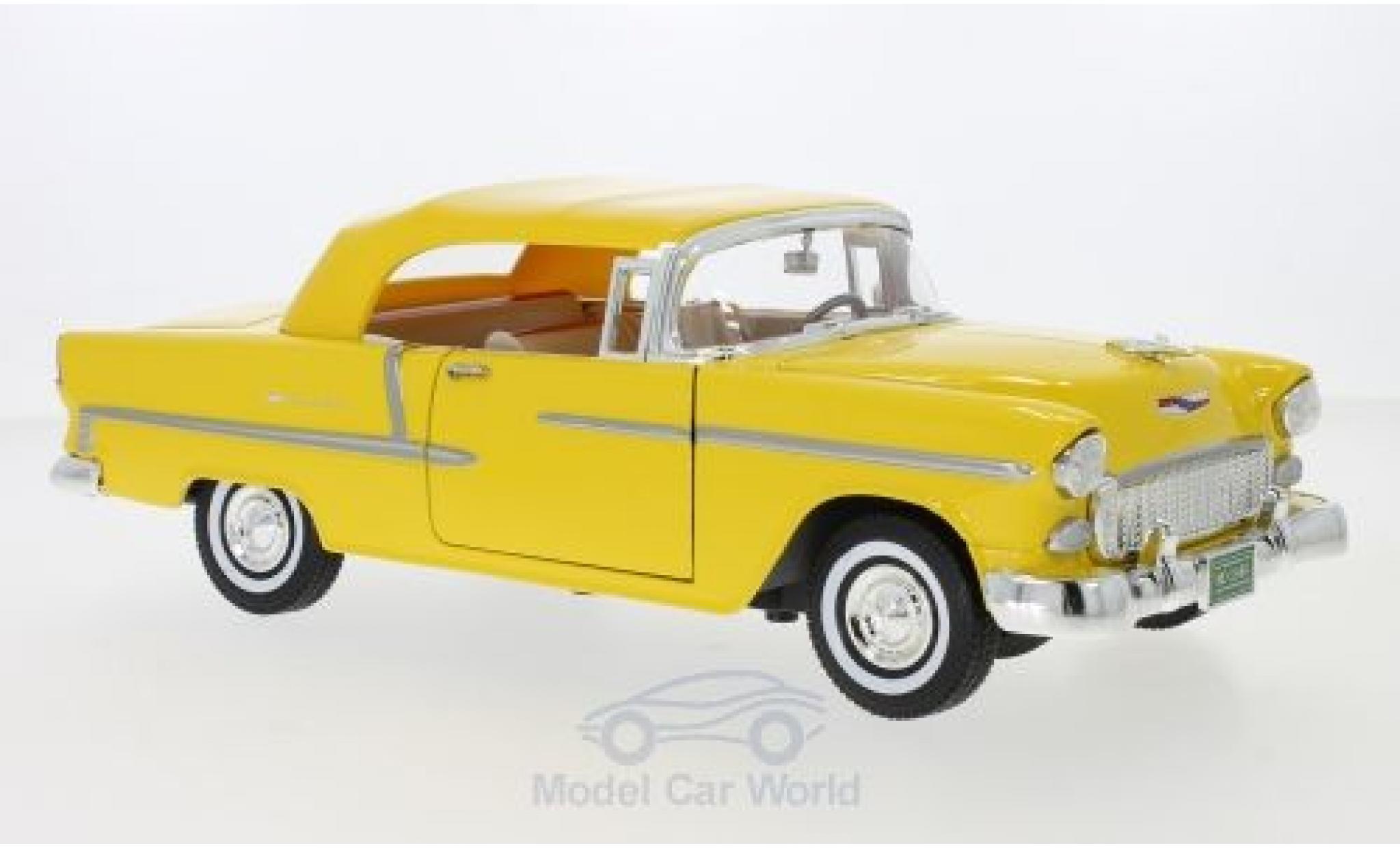 Chevrolet Bel Air 1/18 Motormax Convertible yellow 1955 diecast model cars