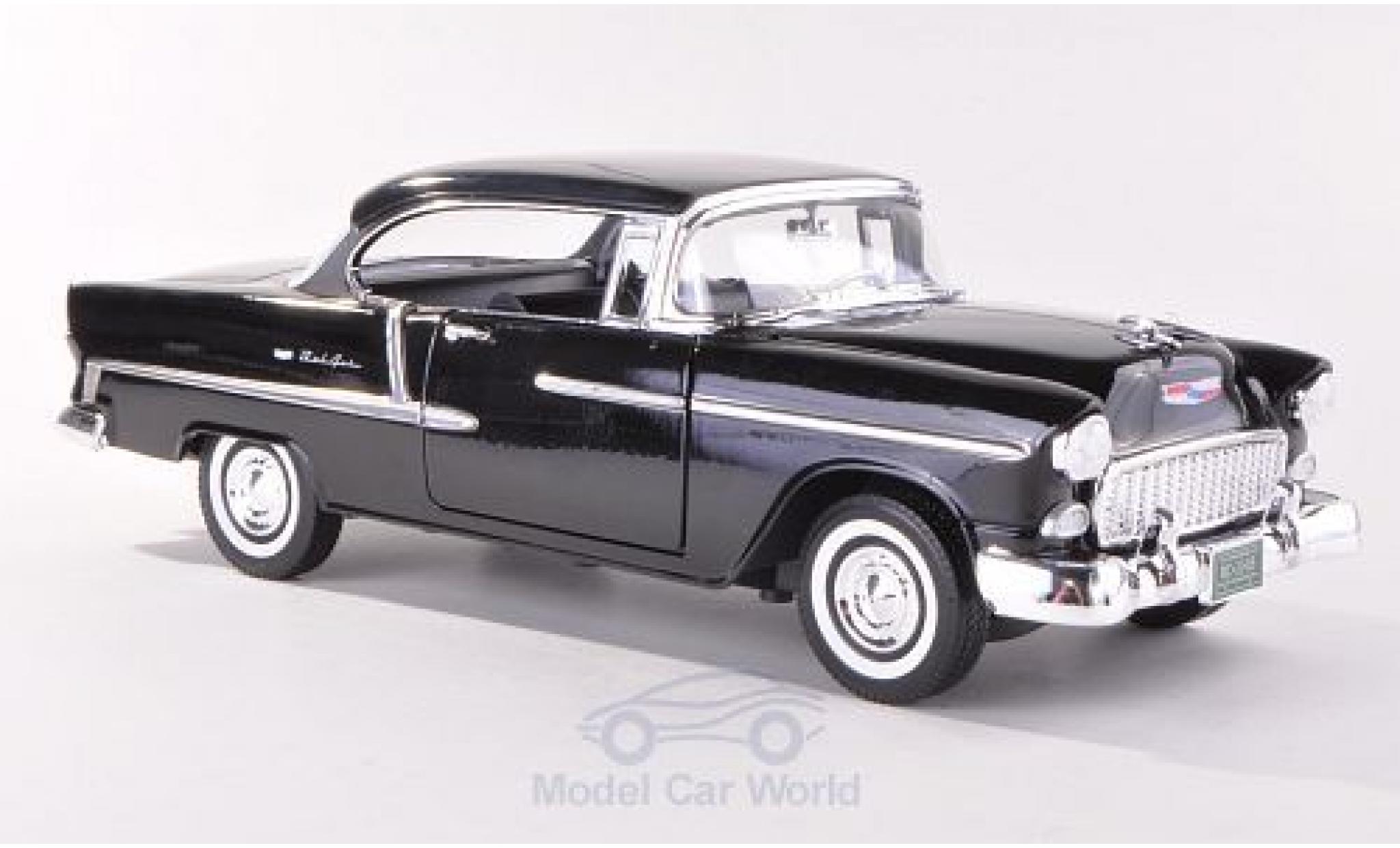 Chevrolet Bel Air 1/18 Motormax Hardtop black 1955 diecast model cars