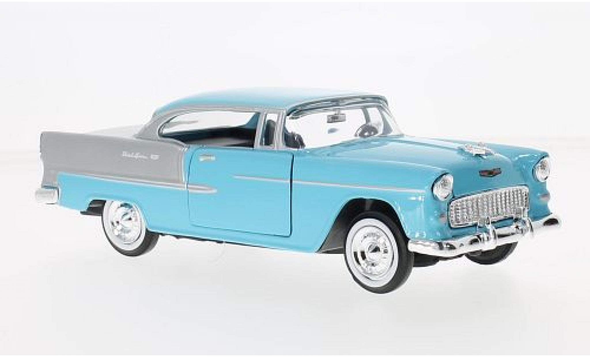 Chevrolet Bel Air 1/24 Motormax blue/grey 1955 diecast model cars