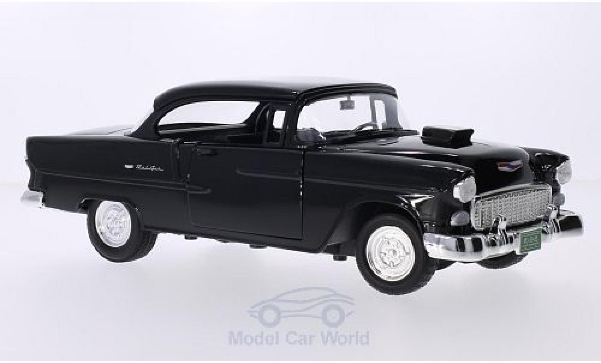 Chevrolet Bel Air 1/18 Motormax Tuning black 1955 diecast model cars