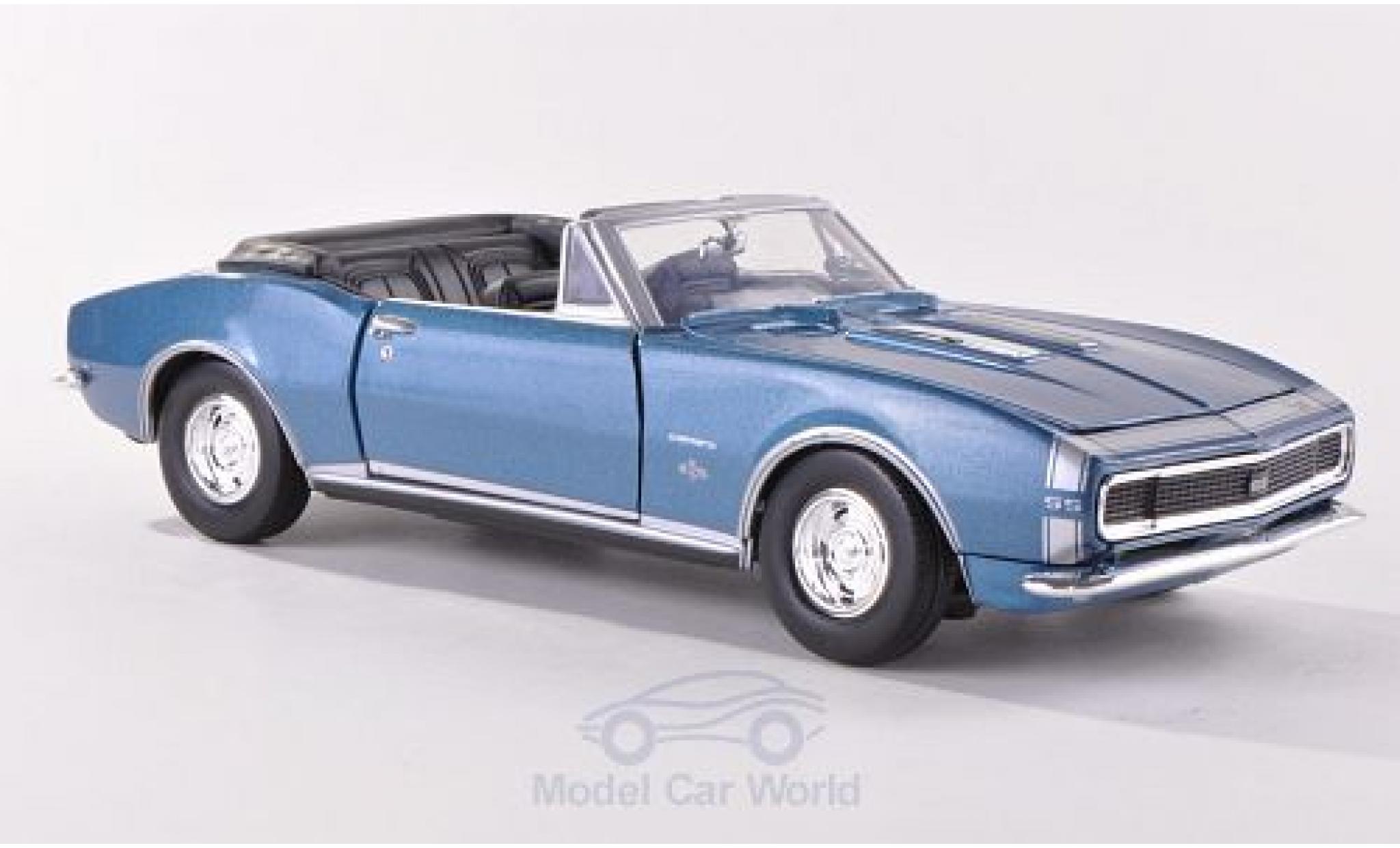 Chevrolet Camaro SS 1/24 Motormax SS Convertible metallic blue/Dekor 1967 Verdeck ge&ouml;ffnet diecast model cars
