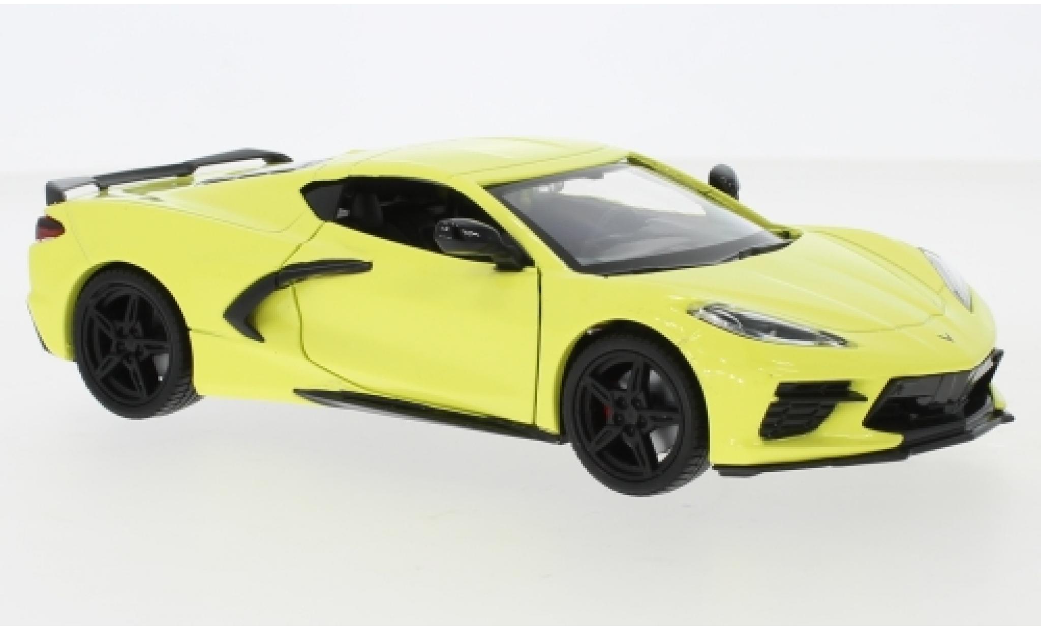 Chevrolet Corvette 1/24 Motormax C8 Stingray yellow 2020 diecast model cars