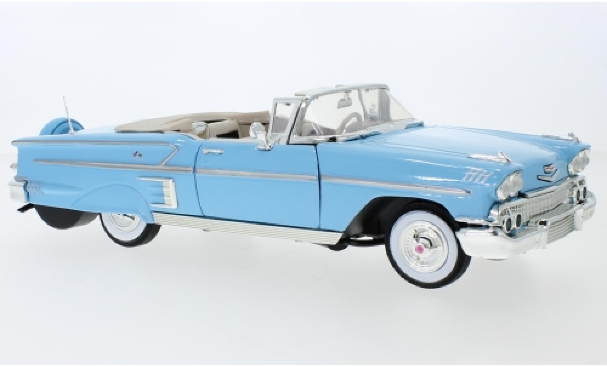 Chevrolet Impala 1/24 Motormax Convertible blue 1958 diecast model cars