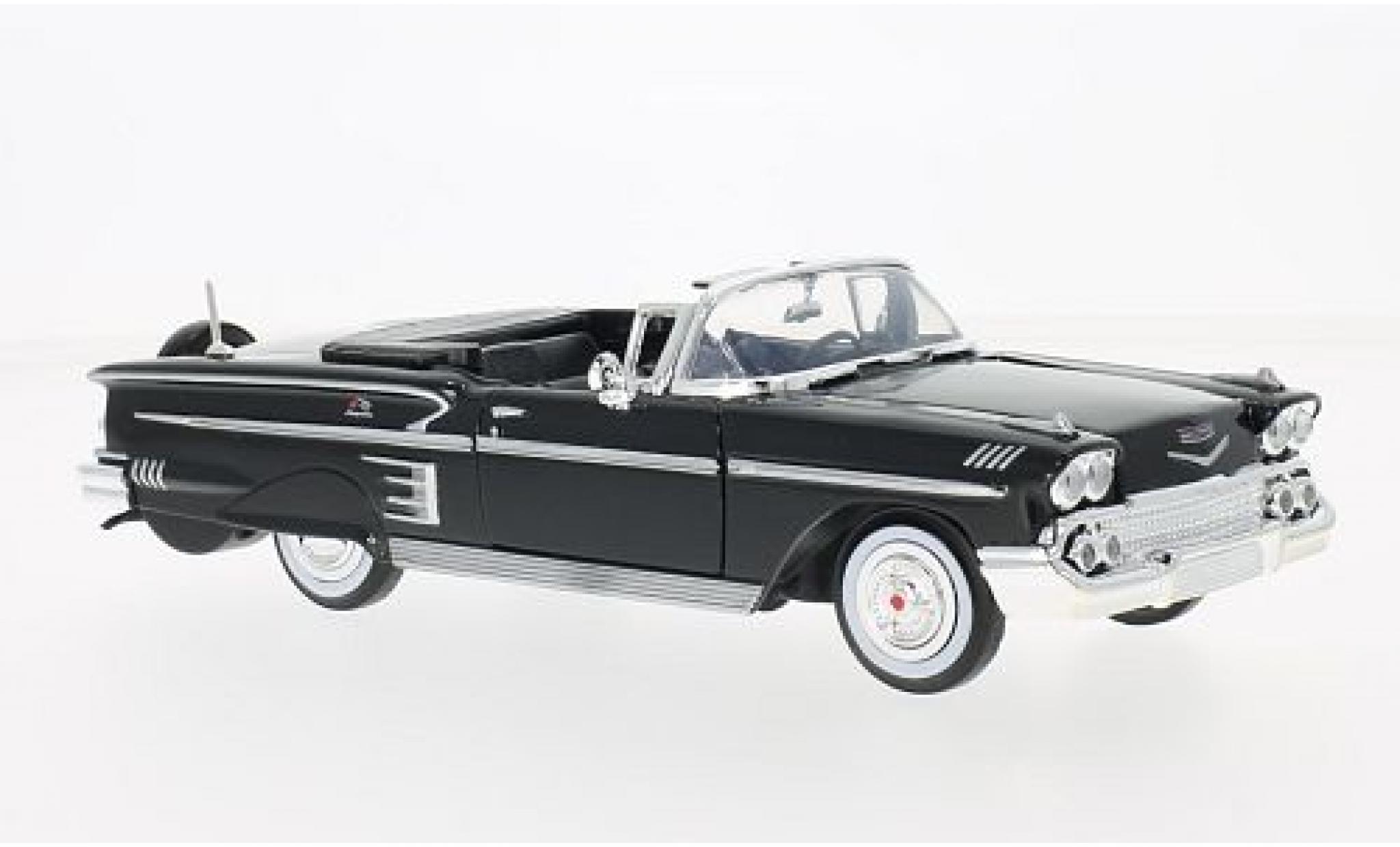Chevrolet Impala 1/18 Motormax Convertible black 1958 diecast model cars