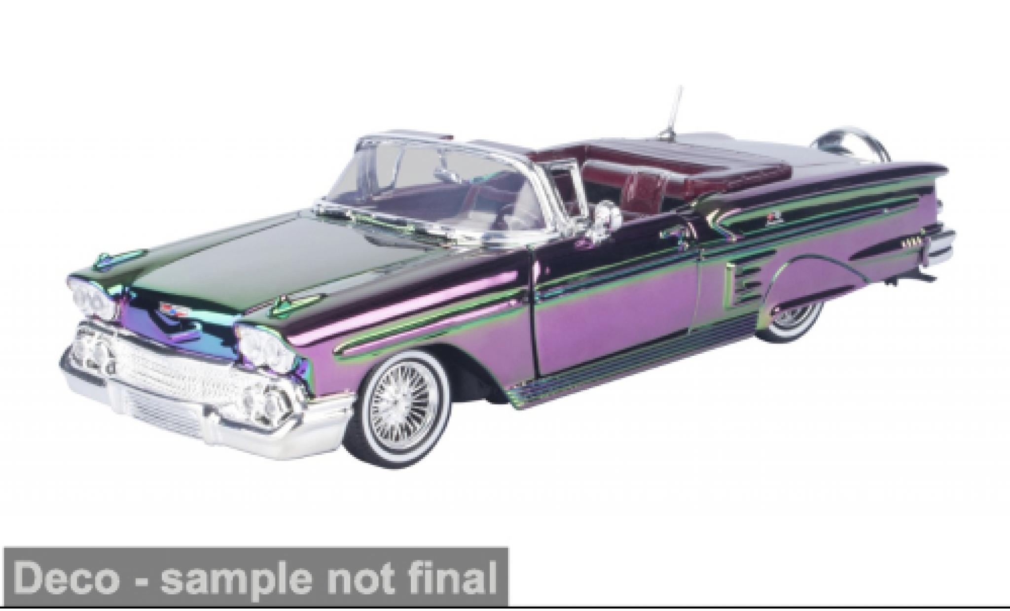 Chevrolet Impala 1/24 Motormax lila/green 1958 1:24 diecast model cars