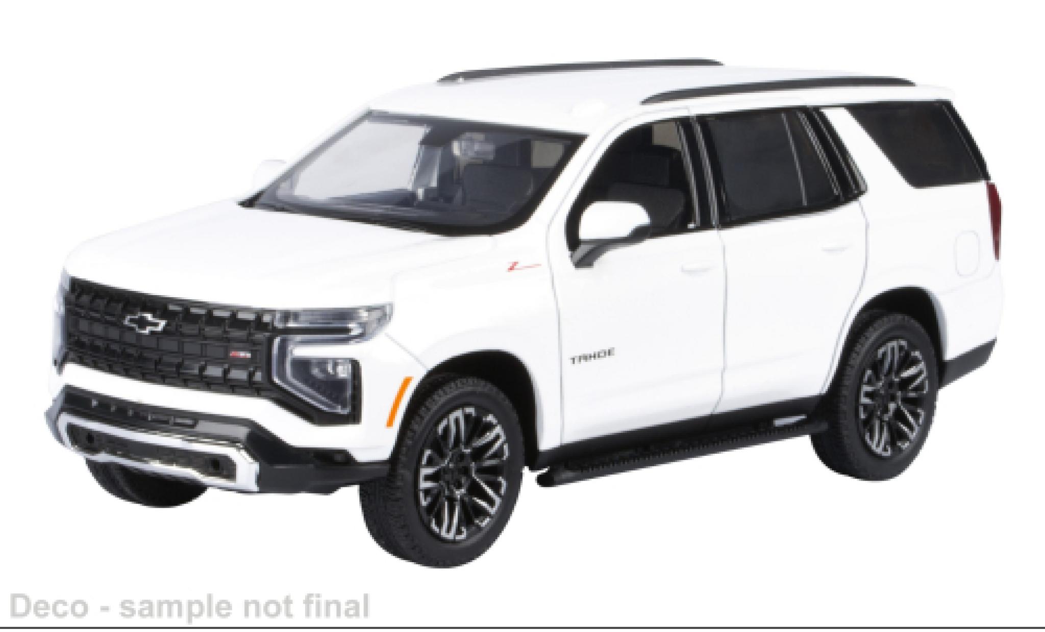 Chevrolet Tahoe 1/24 Motormax Z71 white 2025 1:24 diecast model cars