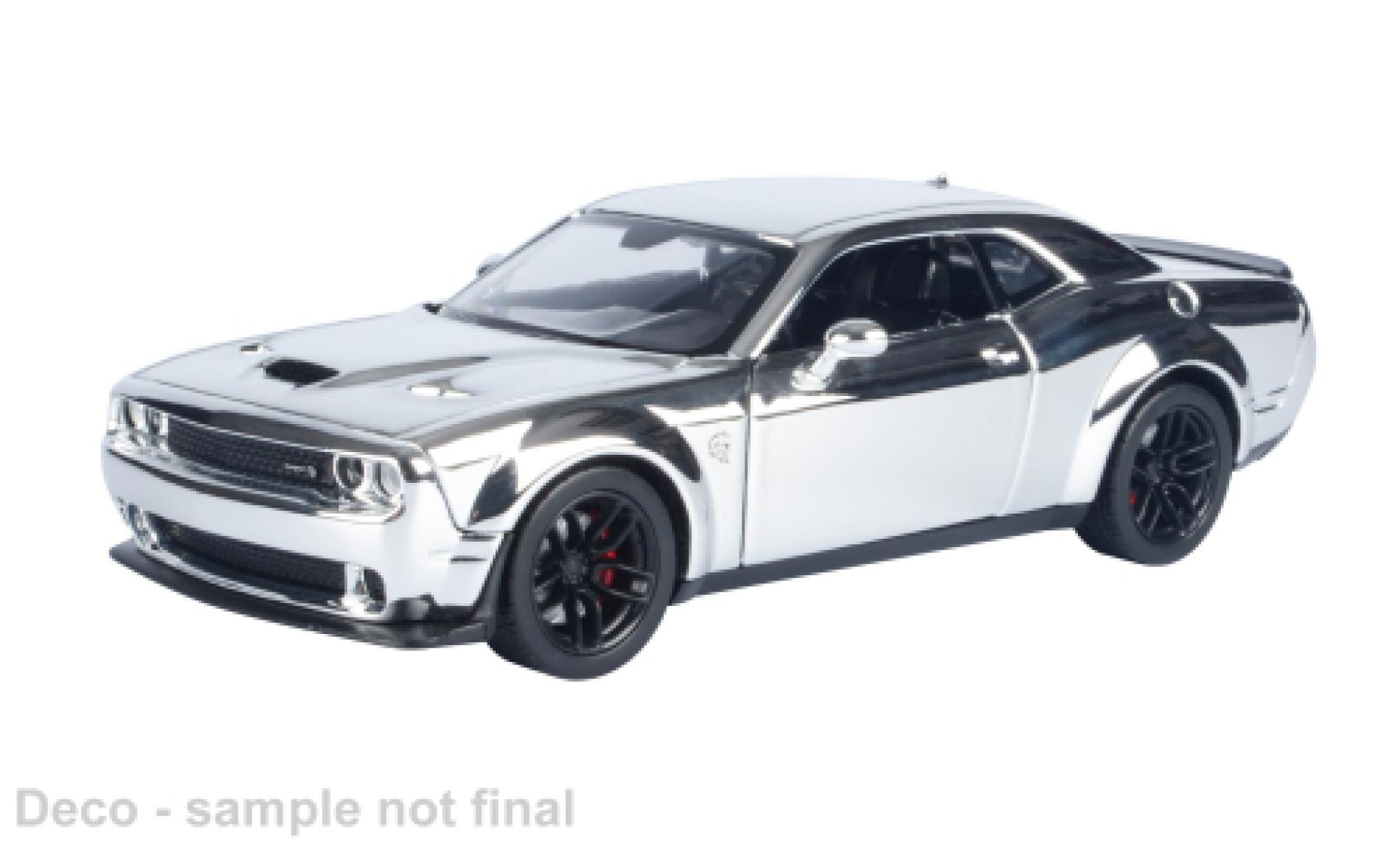 Dodge Challenger 1/24 Motormax Hellcat SRT silver 2018 1:24 diecast model cars