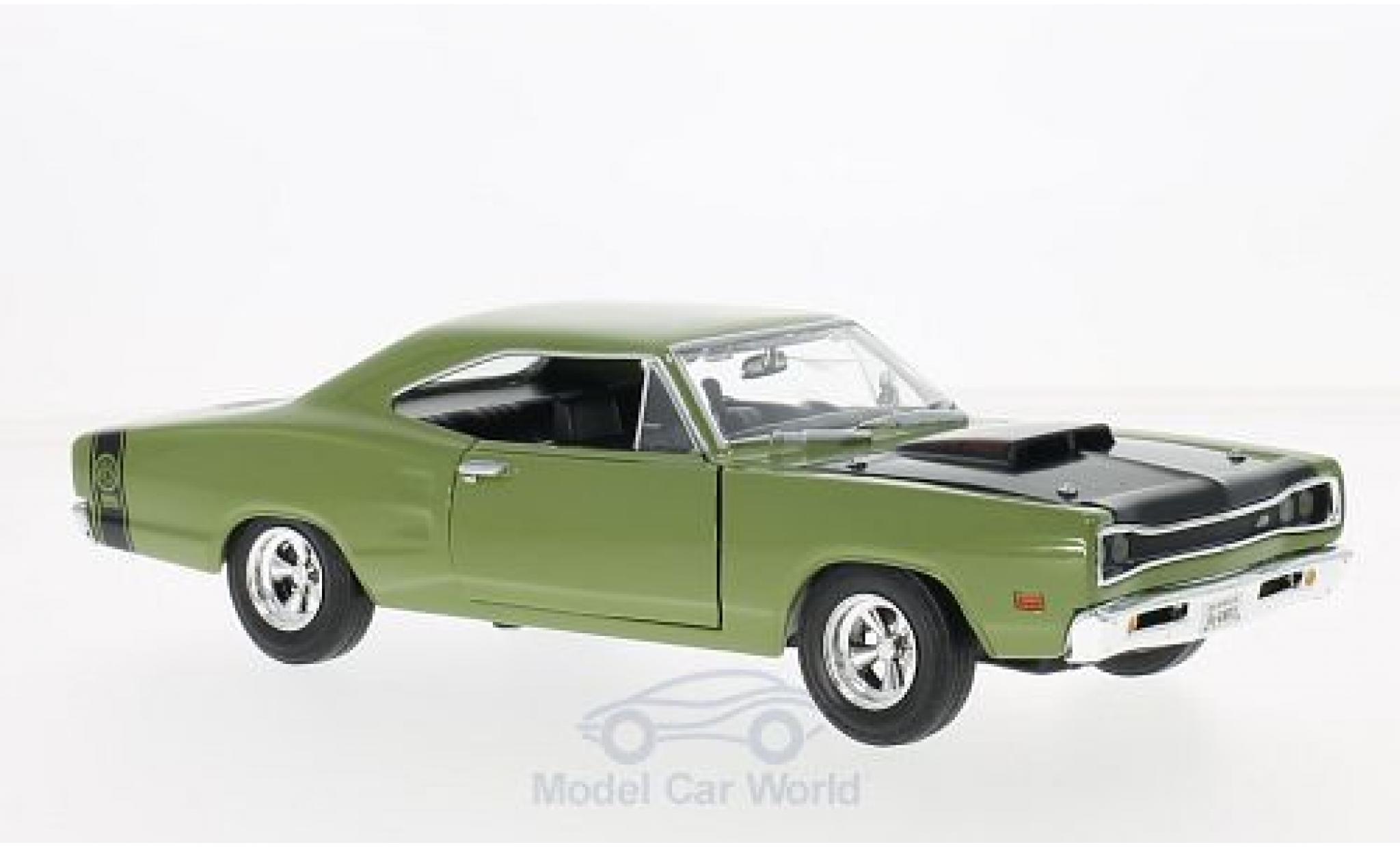Dodge Coronet 1/24 Motormax Super Bee oliv/black 1969 diecast model cars