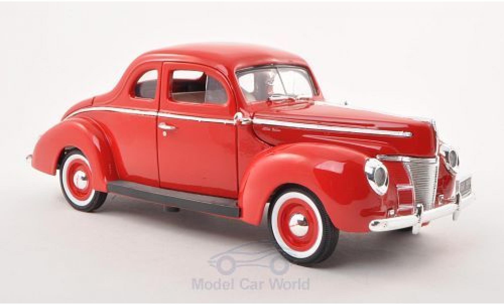 Ford Deluxe 1/18 Motormax red 1940 diecast model cars