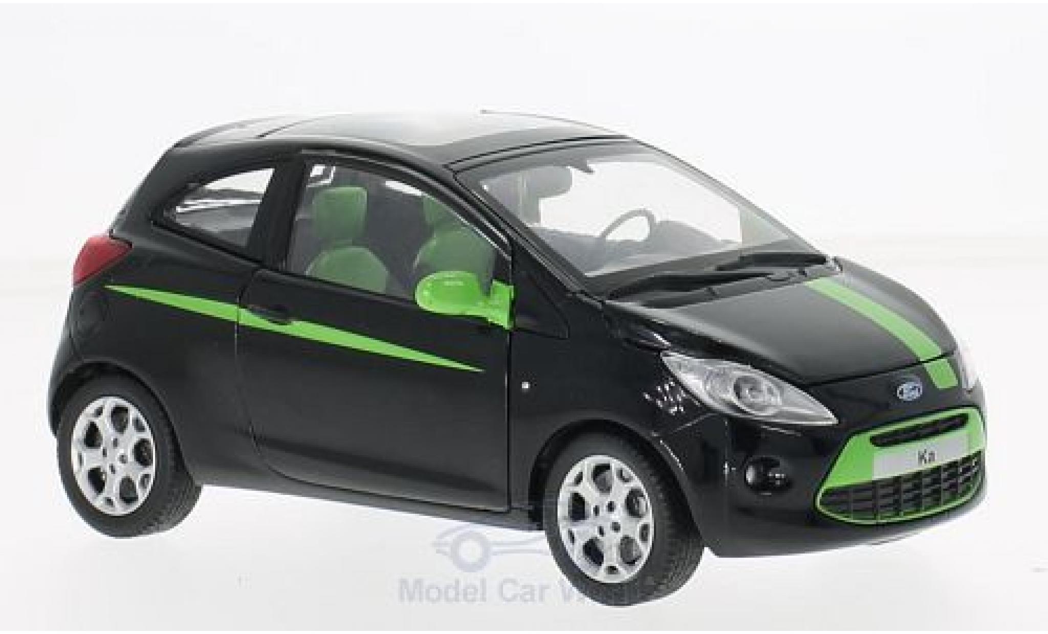 Ford Ka 1/24 Motormax black/green diecast model cars