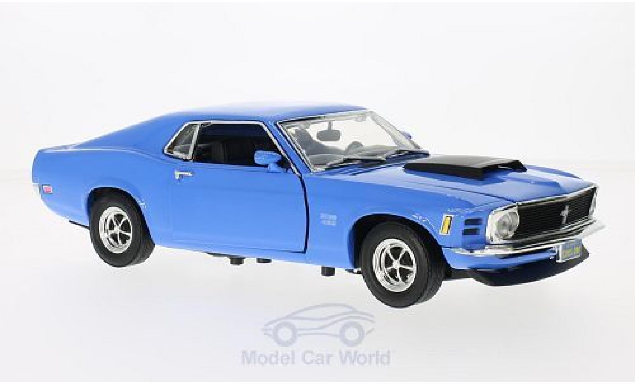 Ford Mustang 1/18 Motormax Boss 429 blue 1970 ohne Vitrine diecast model cars