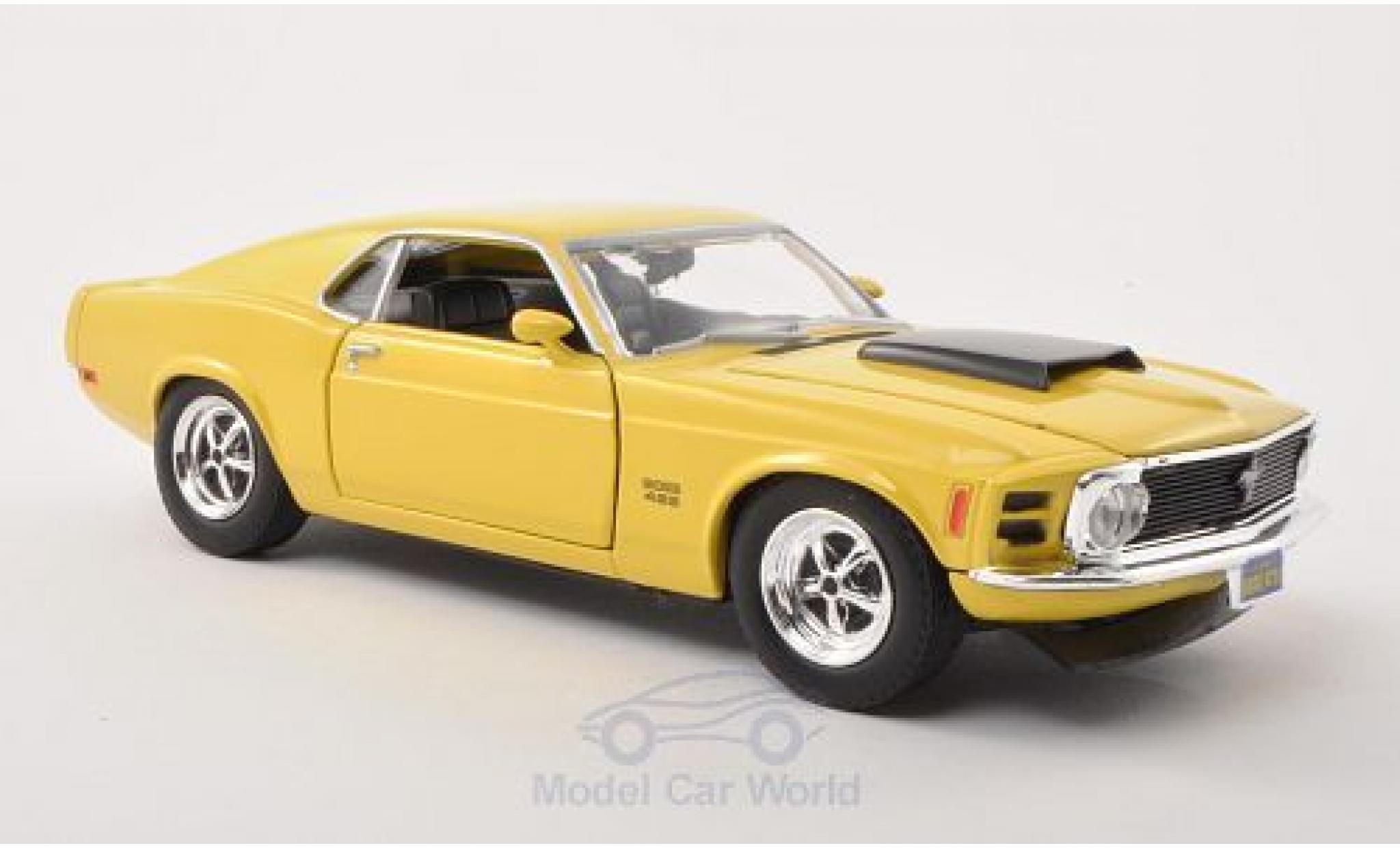 Ford Mustang 1/24 Motormax Boss 429 yellow/black 1970 diecast model cars