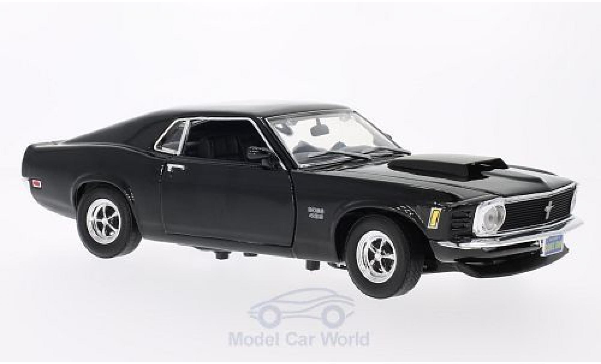 Ford Mustang 1/18 Motormax Boss 429 black 1970 ohne Vitrine diecast model cars