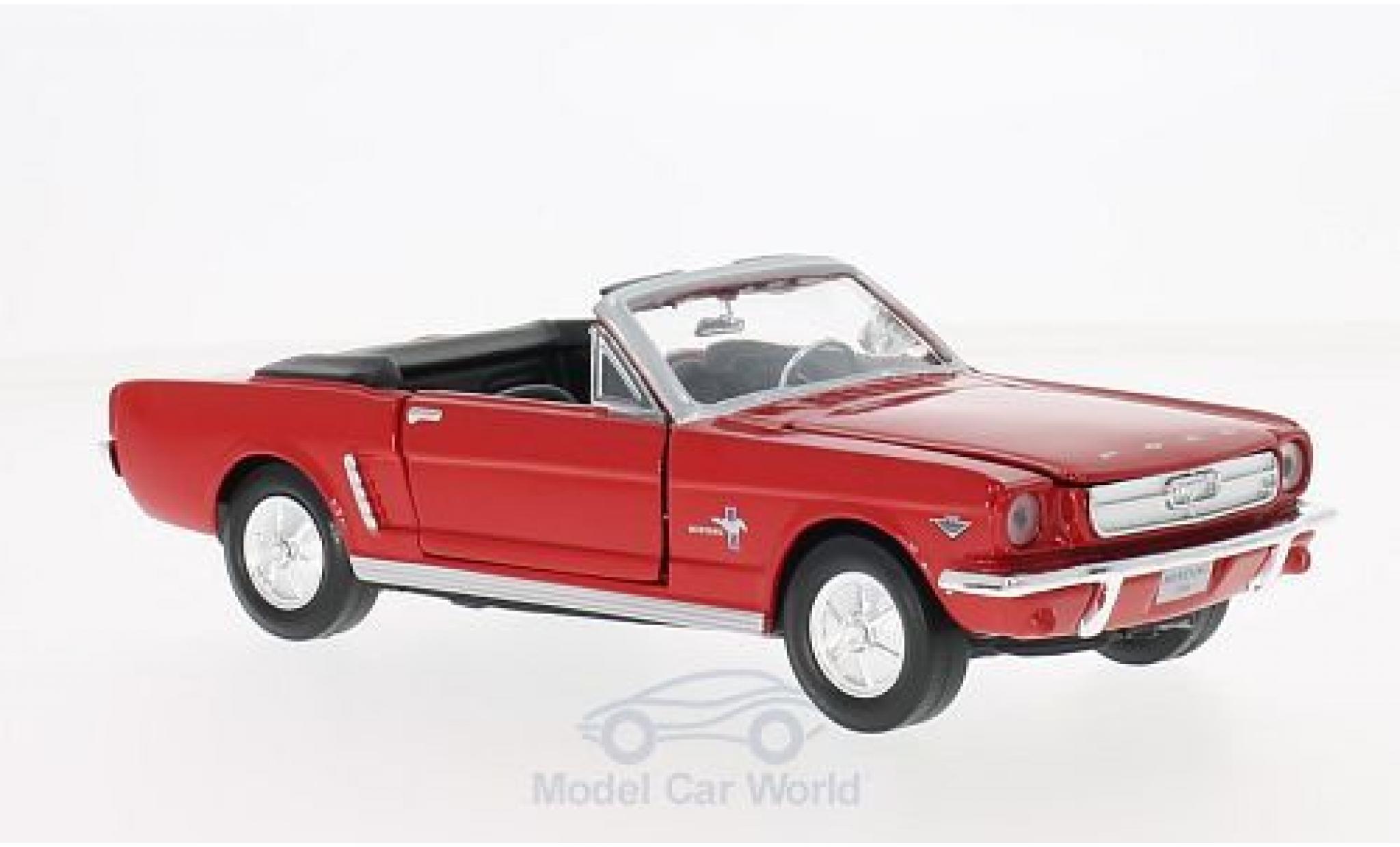 Ford Mustang 1/24 Motormax Convertible red 1964 ohne Vitrine diecast model cars