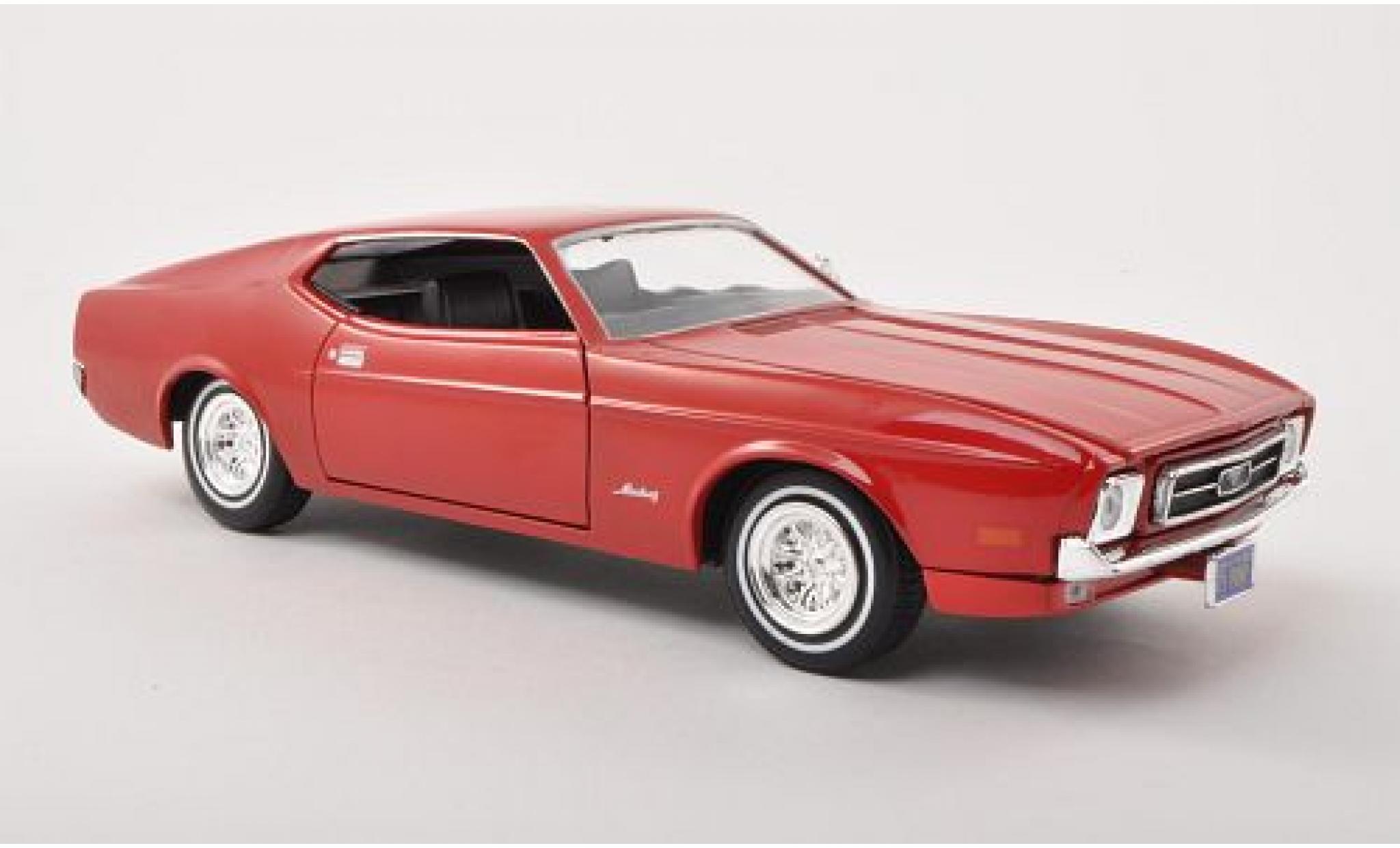 Ford Mustang 1/24 Motormax Sportsroof red 1971 sans Vitrine diecast model cars
