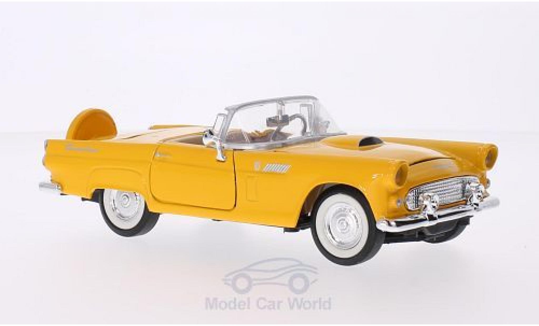 Ford Thunderbird 1956 1/24 Motormax yellow 1956 diecast model cars