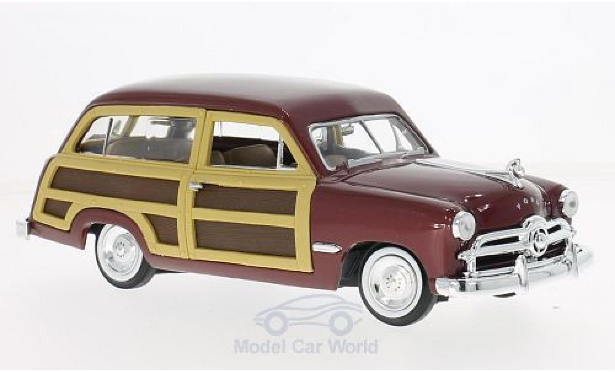 Ford Woody 1/24 Motormax Wagon metallic red/Holzoptik 1949 diecast model cars