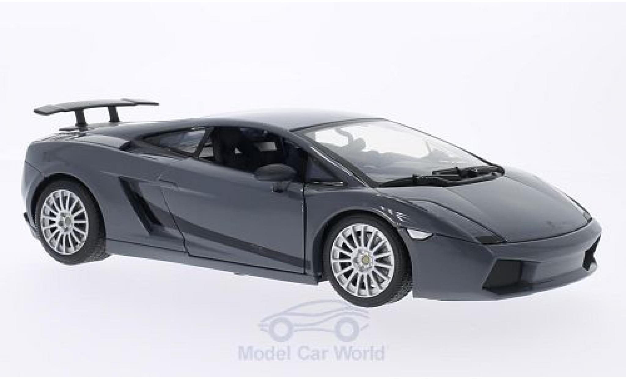 Lamborghini Gallardo Superleggera 1/18 Motormax Superleggera metallic black diecast model cars