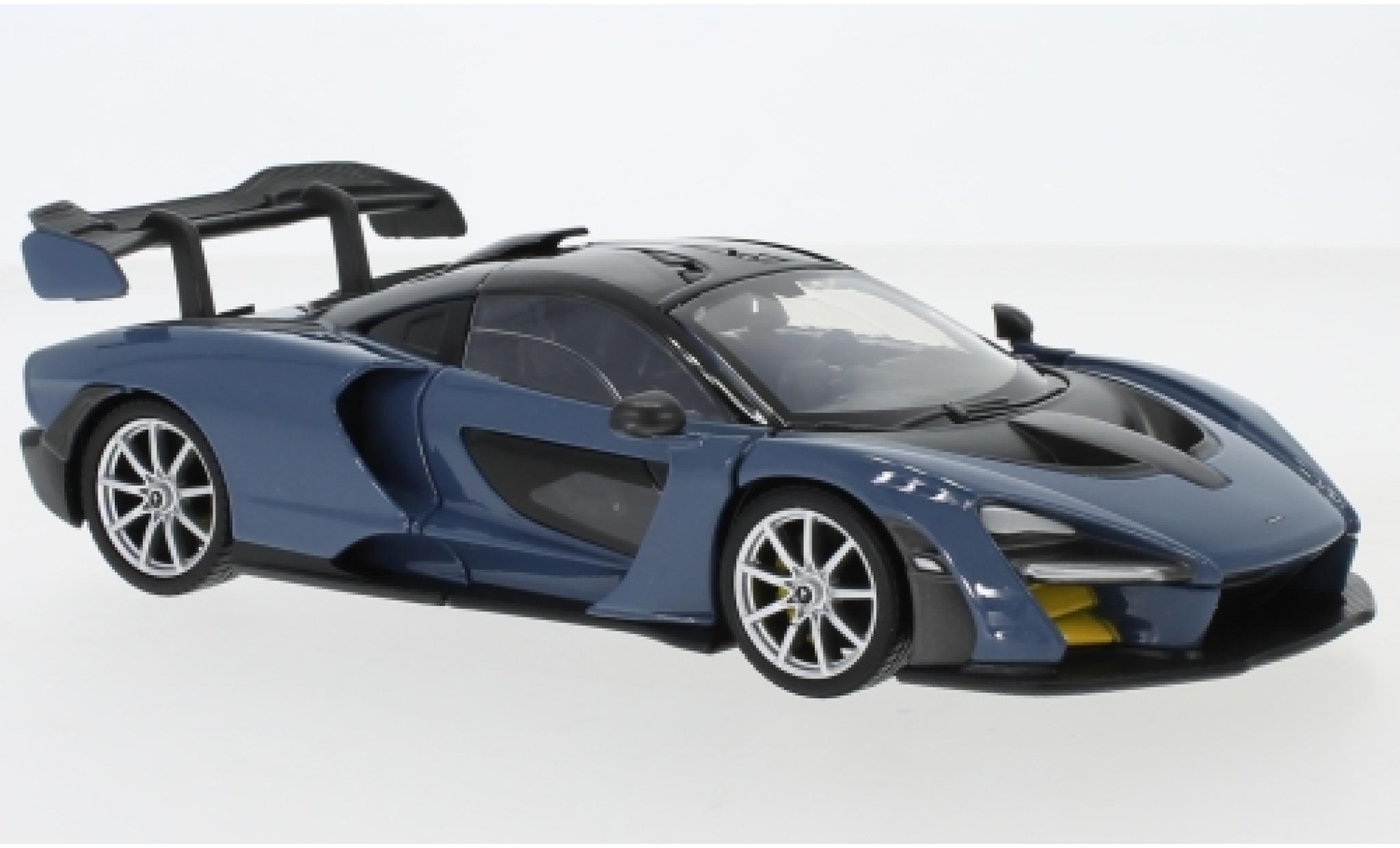 McLaren Senna 1/24 Motormax metallic blue diecast model cars
