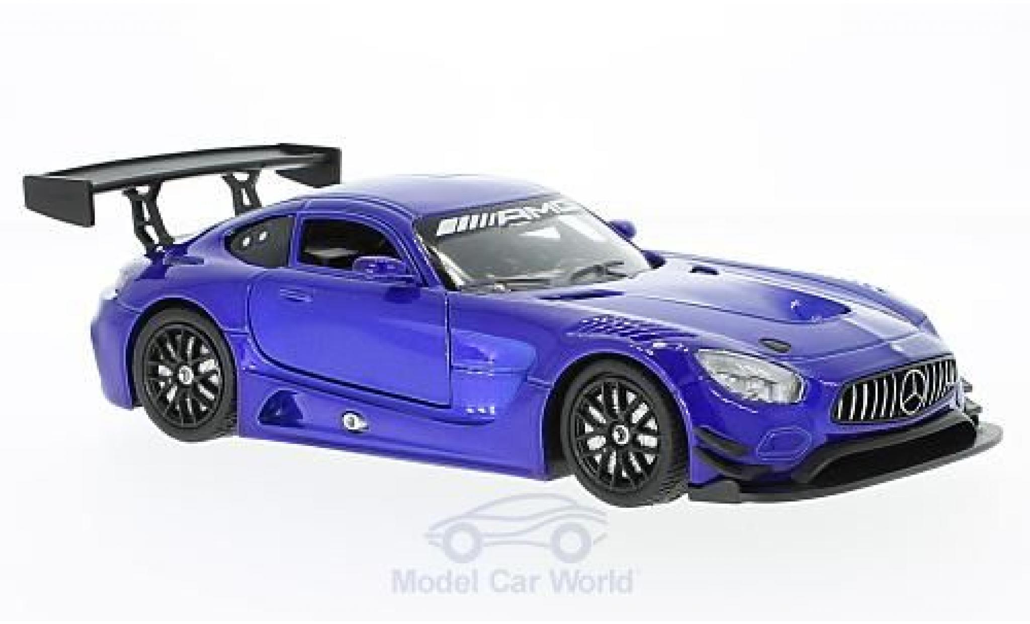 Mercedes AMG GT 1/24 Motormax 3 blue diecast model cars