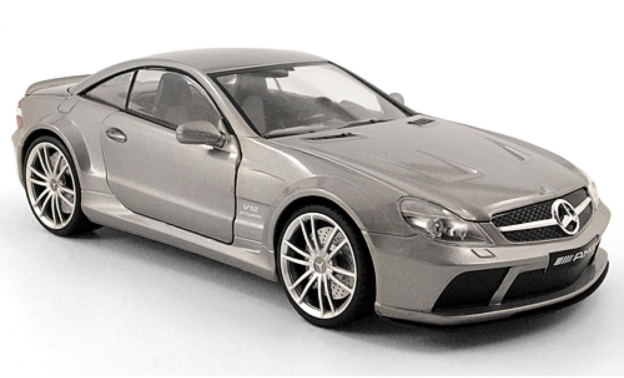 Mercedes Classe SL 1/18 Motormax SL65 AMG Black Series metallic grey 2009 diecast model cars