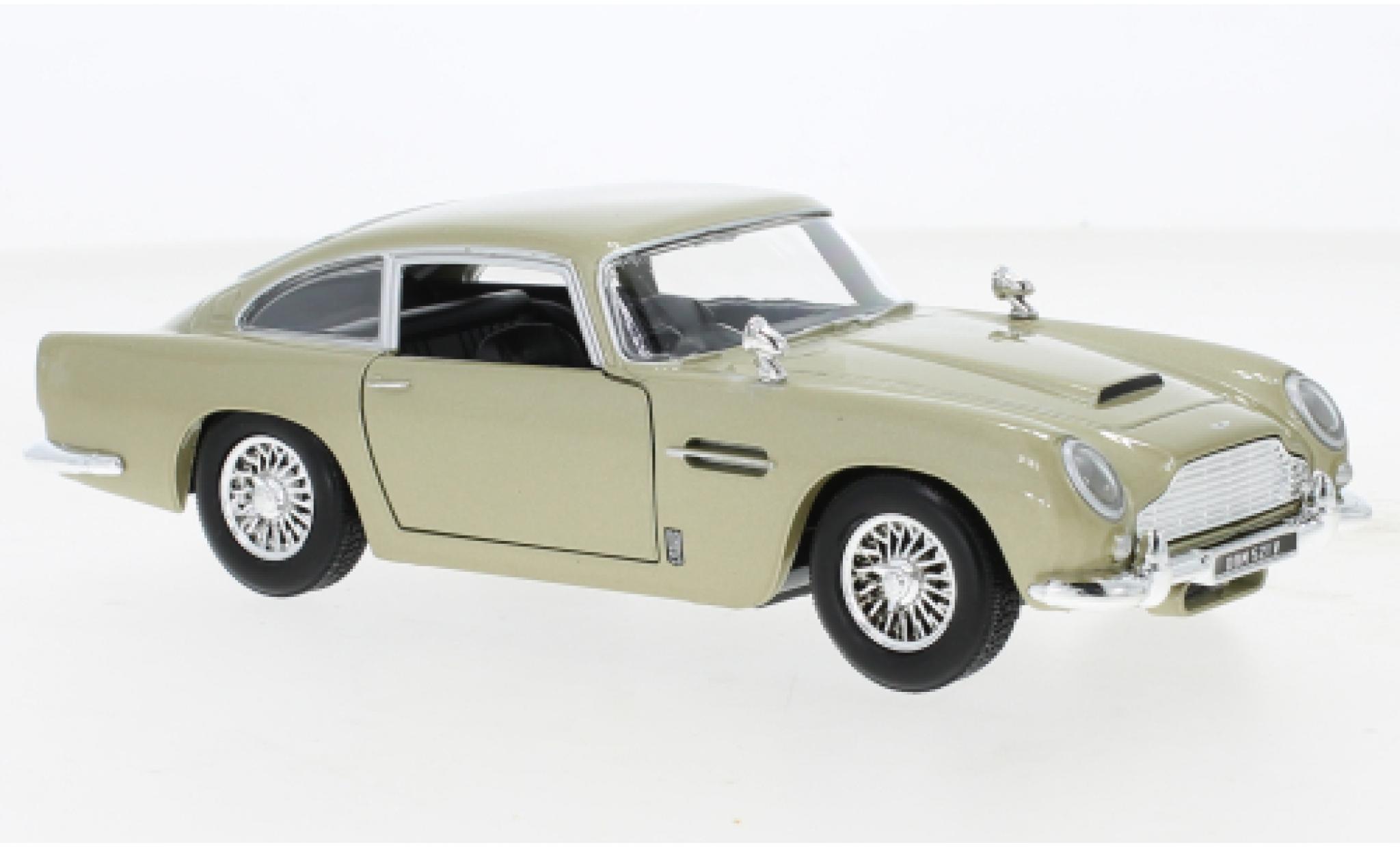 Aston Martin DB5 1/24 Motormax metallise beige RHD diecast model cars