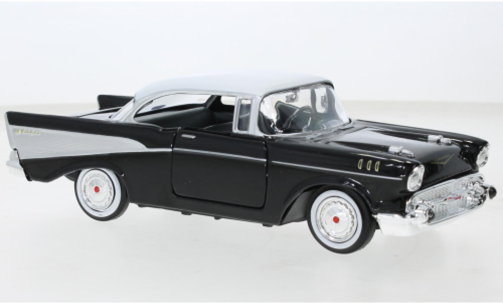 Chevrolet Bel Air 1/24 Motormax Bel air Hardtop tuning black/D&eacute;corer 1957 diecast model cars