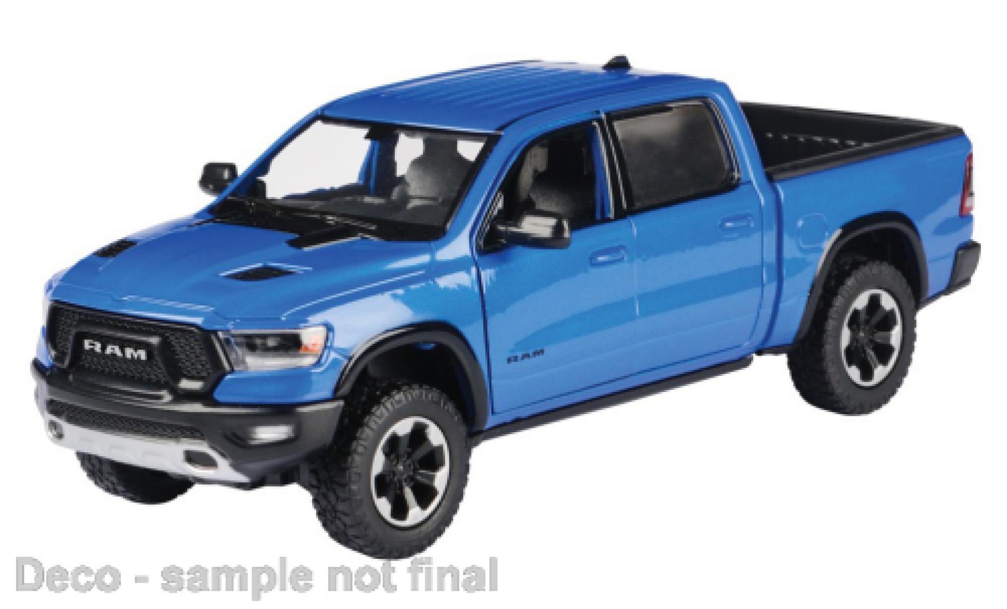 Dodge RAM 1/24 Motormax 1500 Crew Cab Rebel blue 2019 diecast model cars