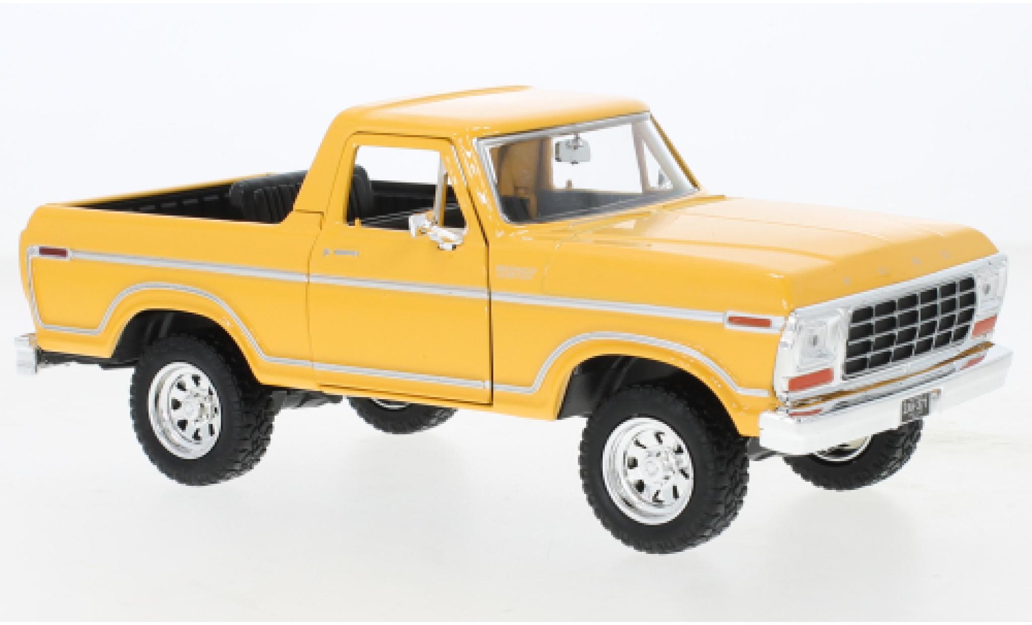 Ford Bronco 1/24 Motormax Custom yellow 1978 diecast model cars
