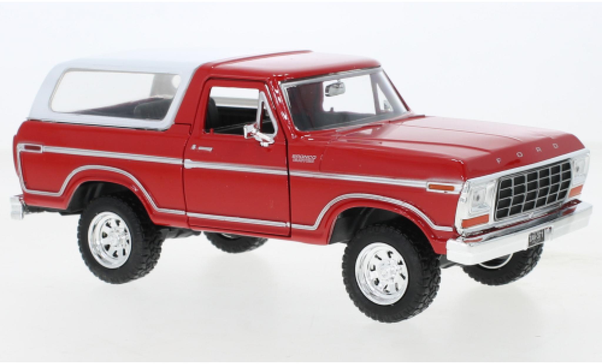 Ford Bronco 1/24 Motormax Custom red/white 1978 diecast model cars
