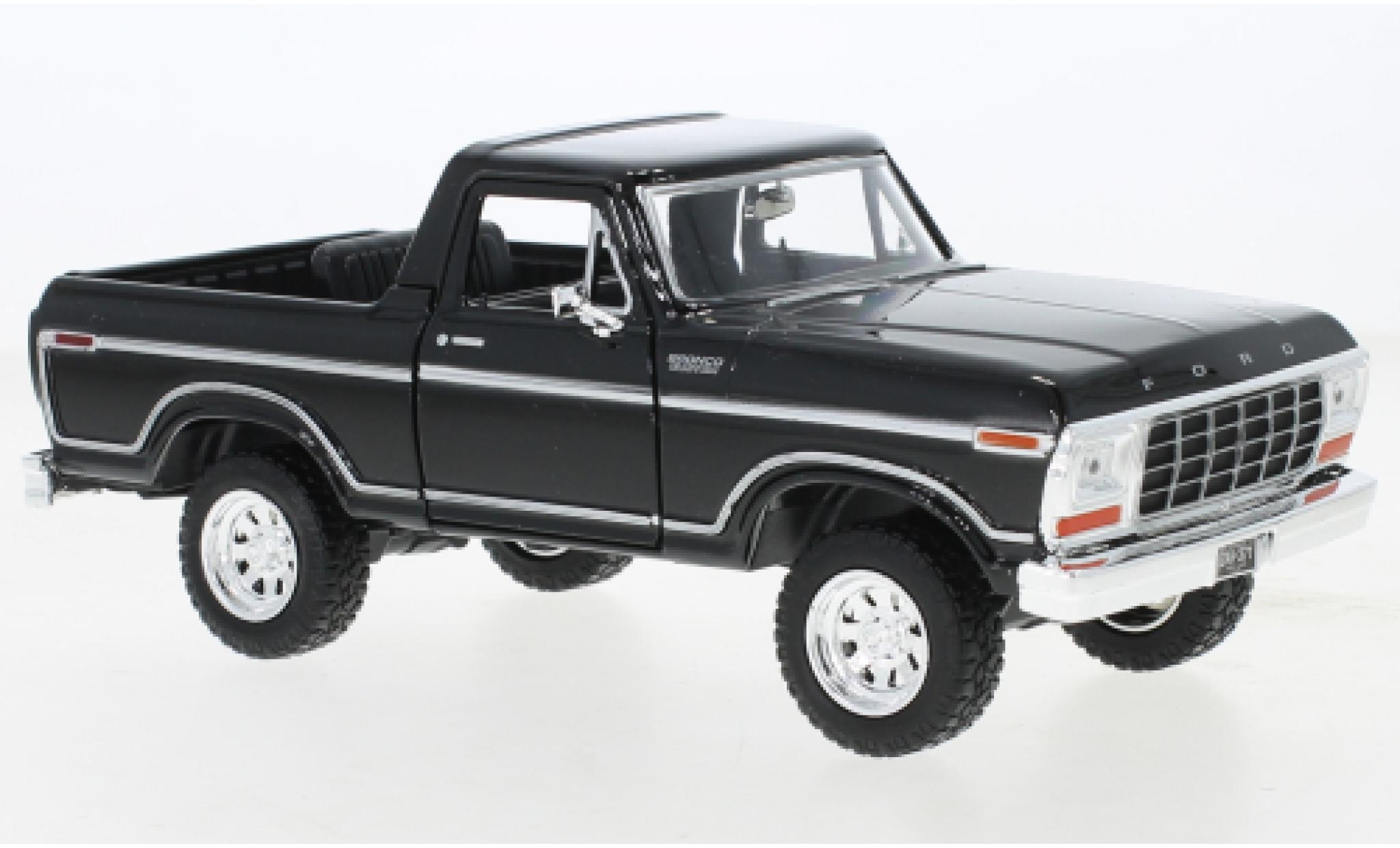 Ford Bronco 1/24 Motormax Custom black 1978 diecast model cars