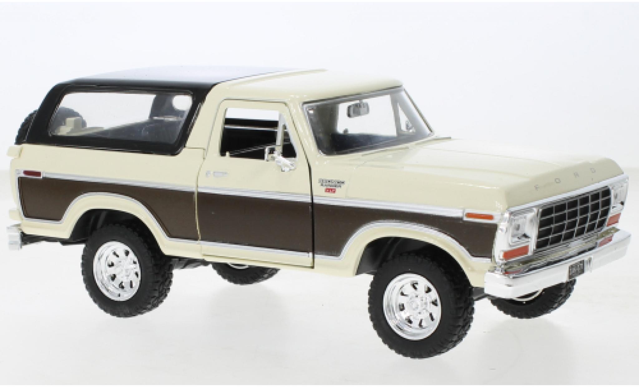 Ford Bronco 1/24 Motormax Ranger XLT beige/brun 1978 diecast model cars