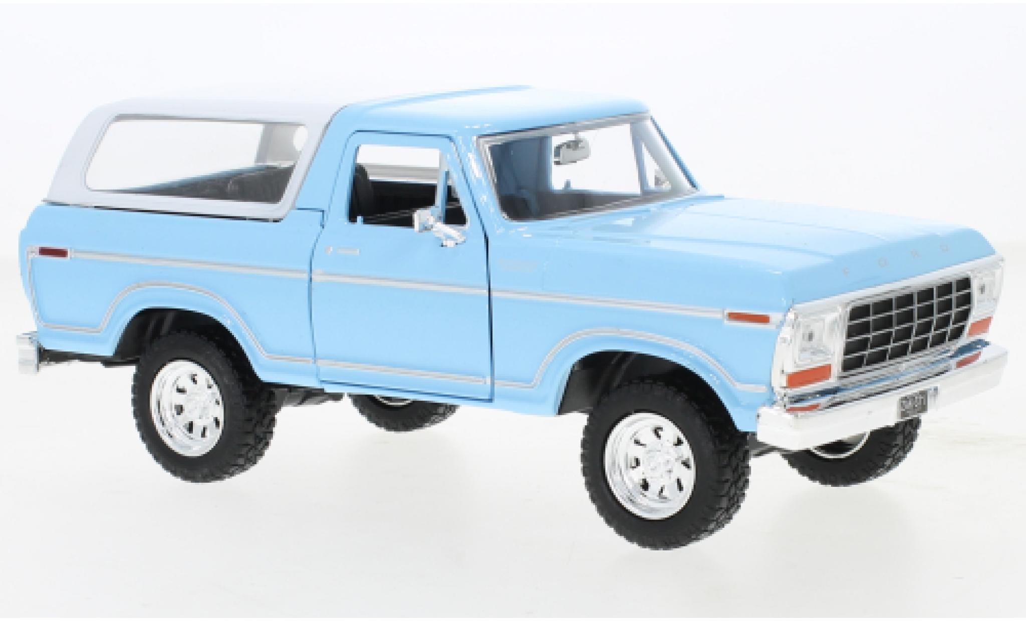 Ford Bronco 1/24 Motormax Ranger XLT blue/white 1978 diecast model cars