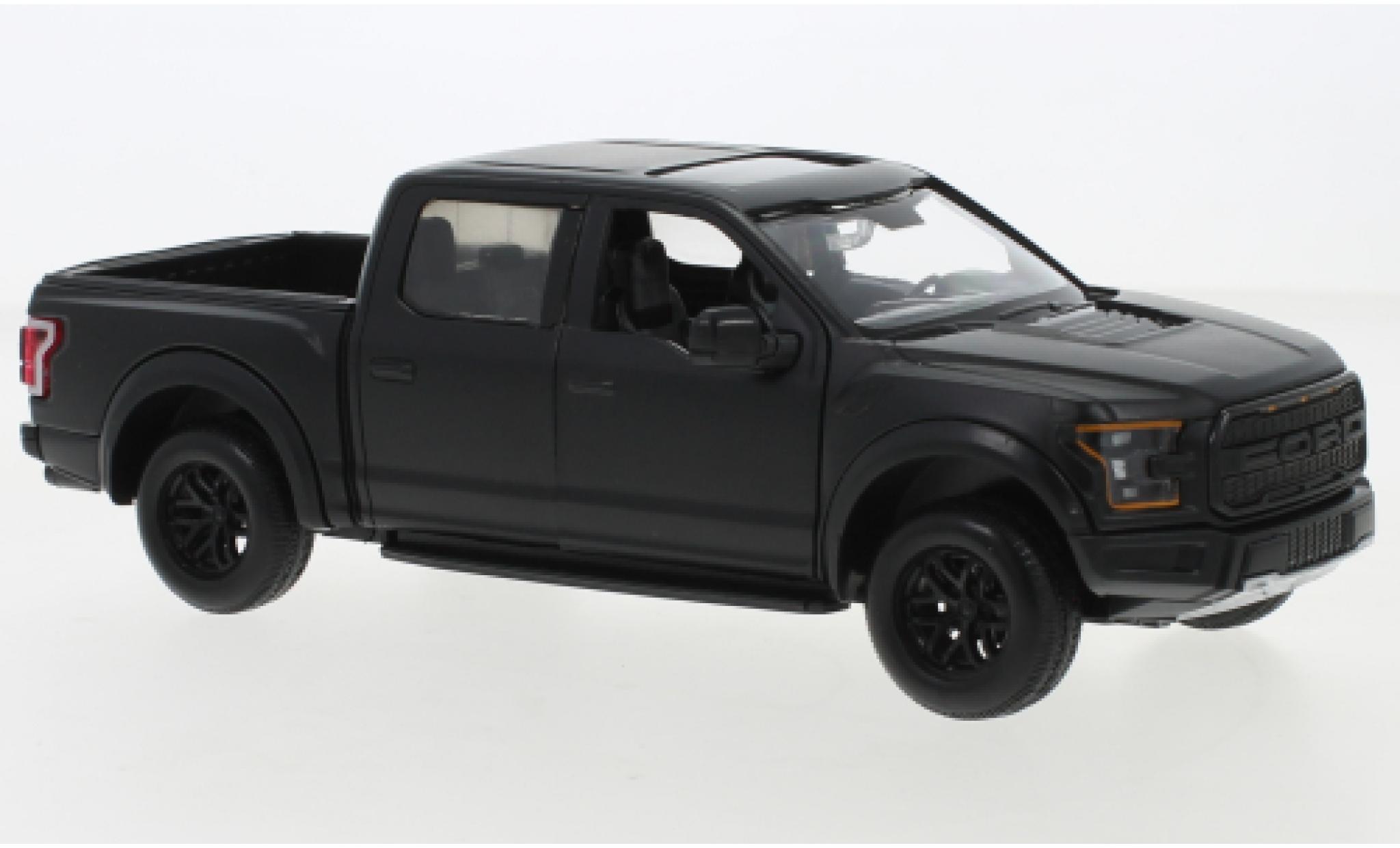 Ford F-1 1/24 Motormax 50 Raptor matt-black 2017 diecast model cars