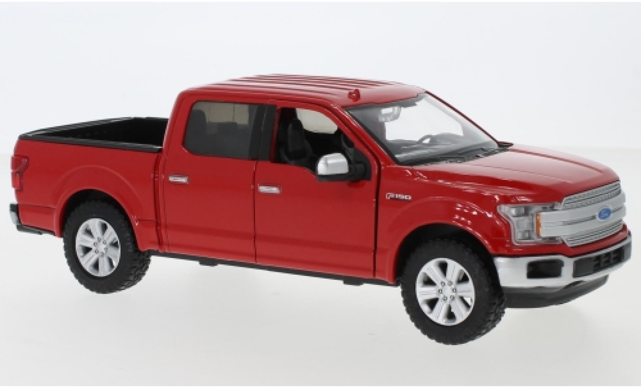 Ford F-1 1/24 Motormax 50 Lariat Crew Cab red 2019 diecast model cars