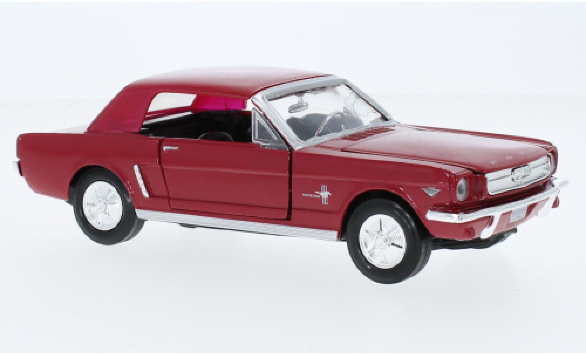 Ford Mustang 1/24 Motormax Hardtop red 1964 diecast model cars