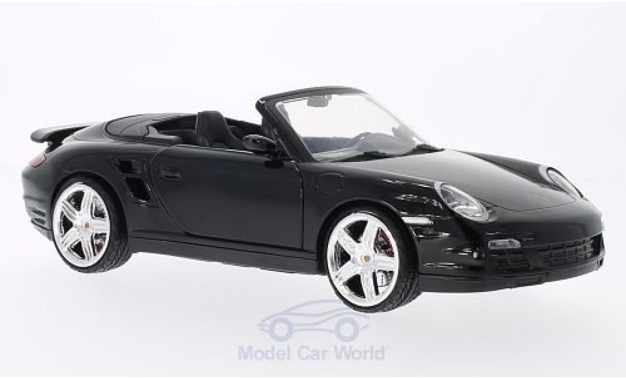 Porsche 997 Turbo 1/18 Motormax 911 () Turbo Convertible black ohne Vitrine diecast model cars
