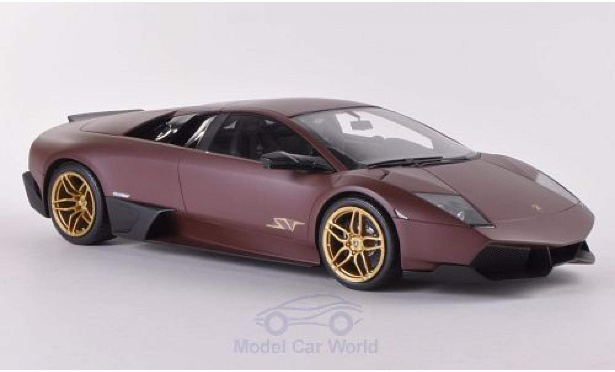 Lamborghini Murcielago LP670-4 1/18 MR Collection LP670-4 SV matt-brown T&uuml;ren und Hauben geschlossen diecast model cars