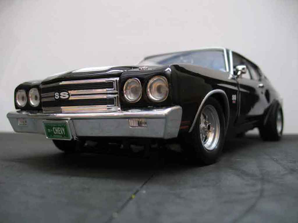 Chevrolet Chevelle 1970 1/18 Ertl 1970 ss black jantes drag diecast model cars