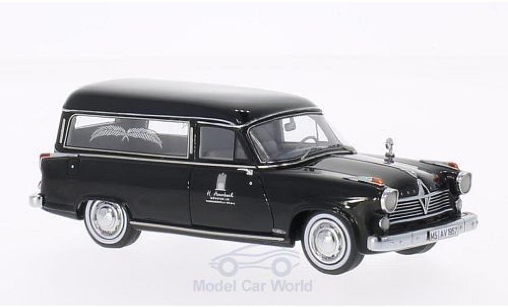 Borgward Hansa 2400 1/43 Neo Rappold black 1957 Bestattungswagen diecast model cars