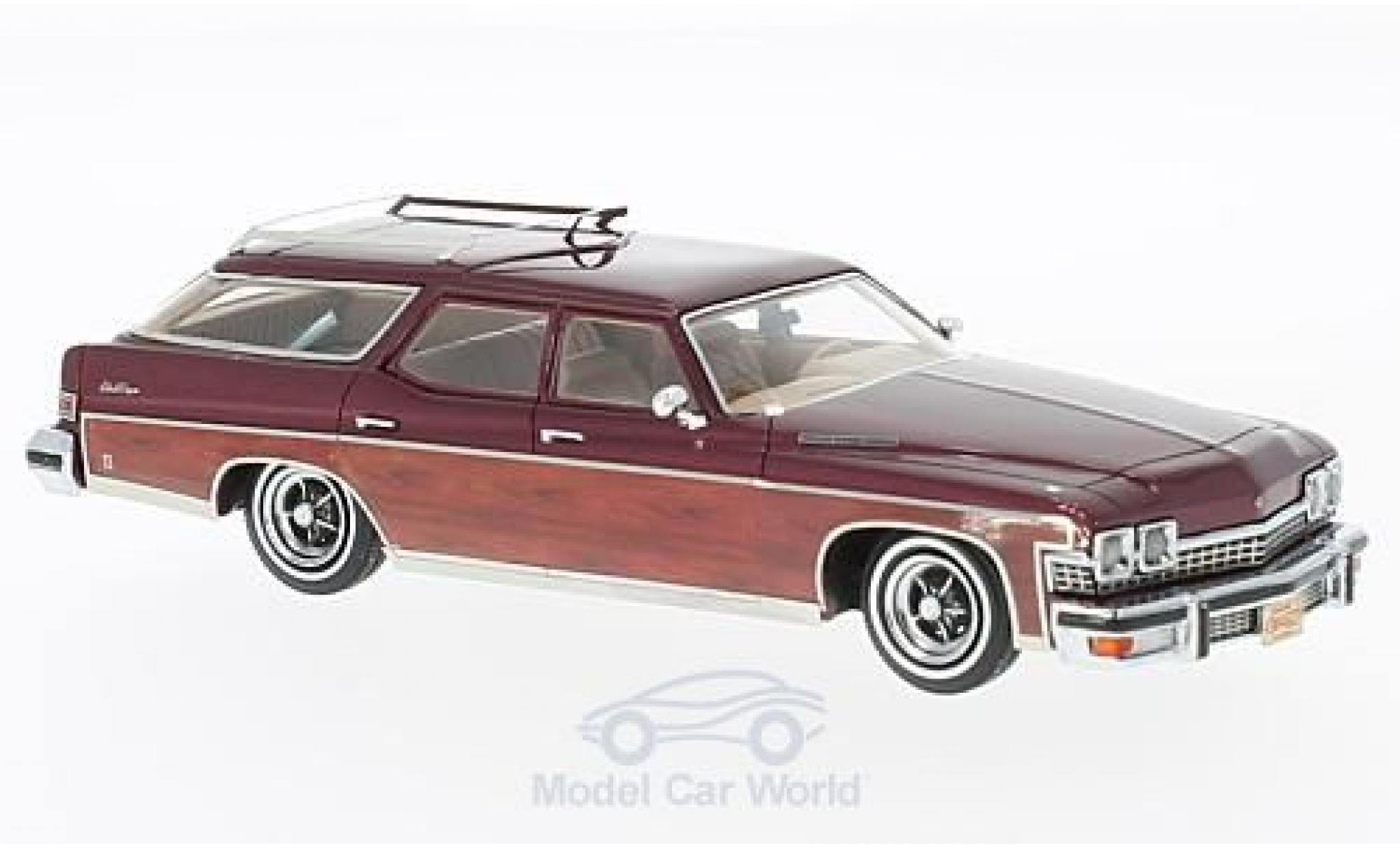 Buick Le Sabre 1/43 Neo Estate Wagon metallic red/Holzoptik 1974 diecast model cars
