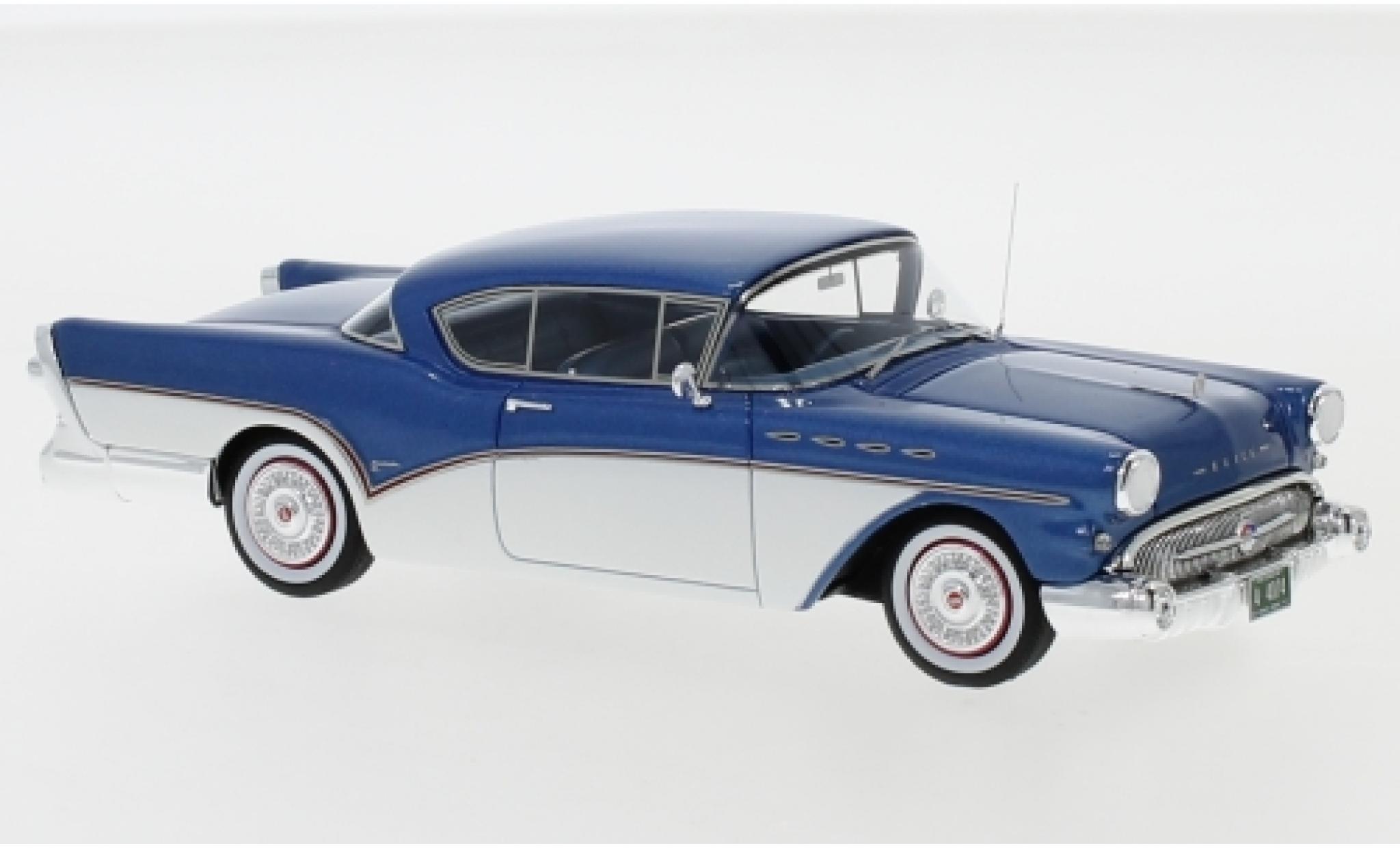 Buick Roadmaster 1/43 Neo Hardtop Coupe metallic blue/white 1957 diecast model cars