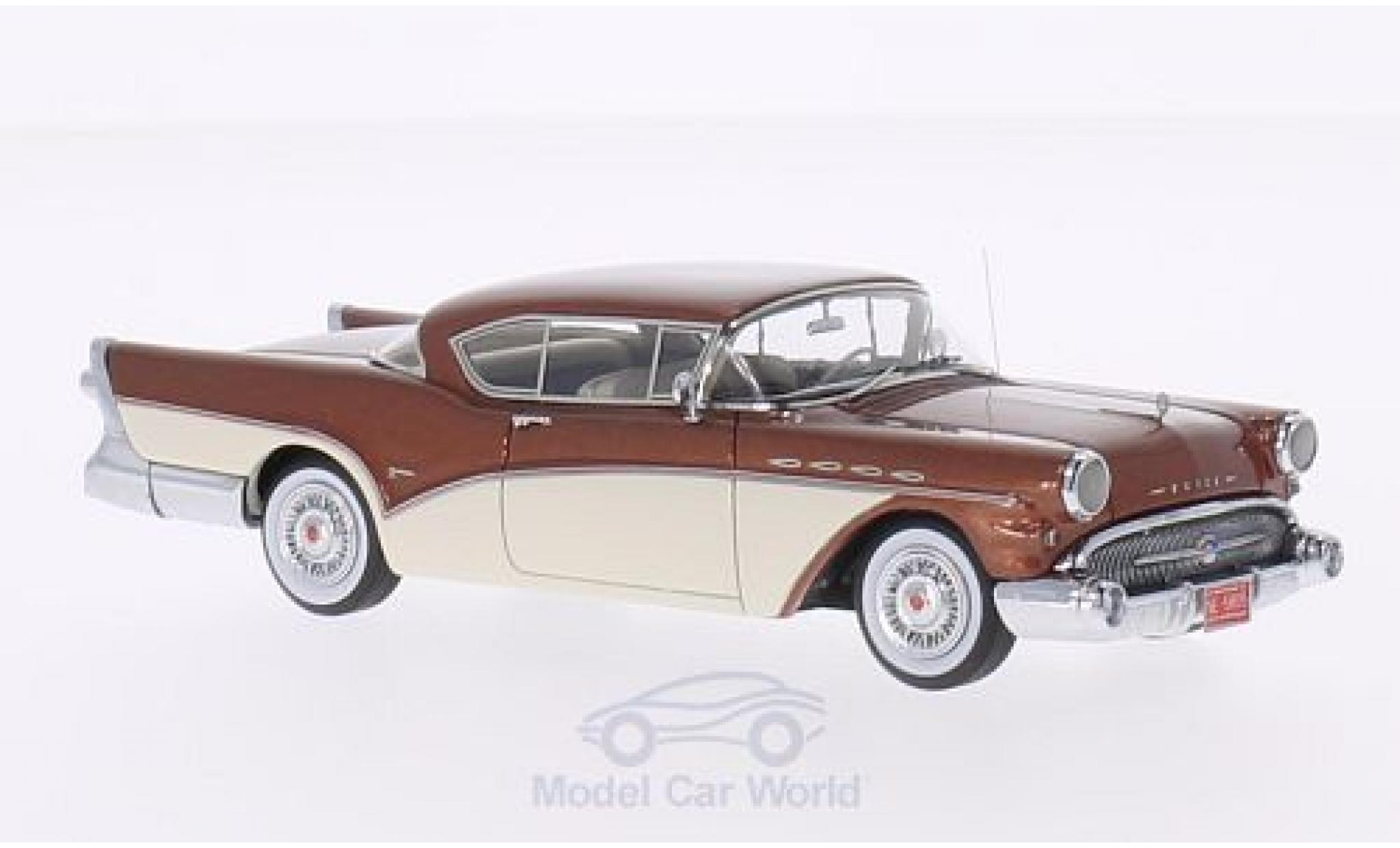 Buick Roadmaster 1/43 Neo Hardtop Coupe metallic brown/white 1957 diecast model cars